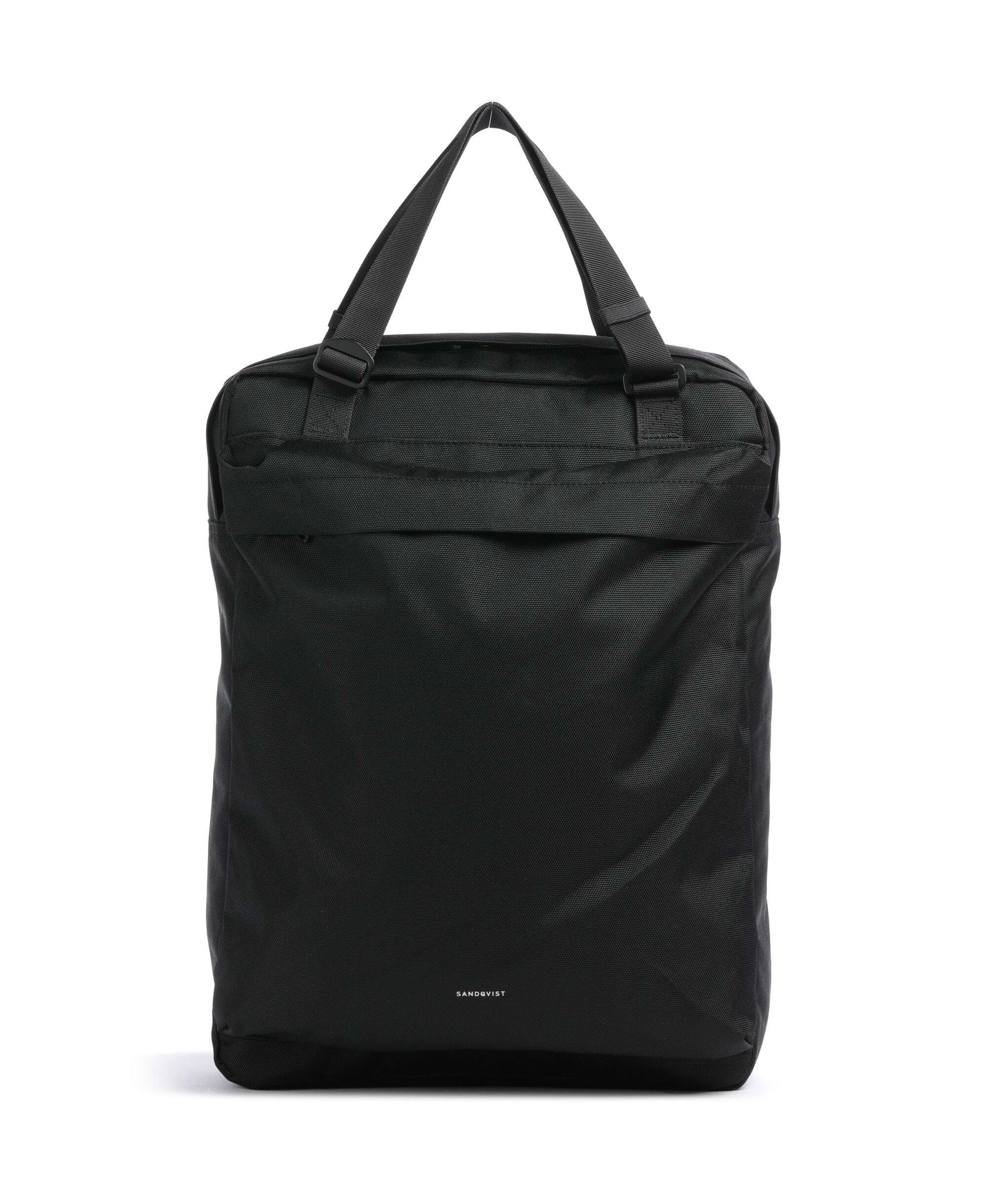 Sandqvist Go 2-Way Rucksack-Tasche 16″ recyceltes Polyester black