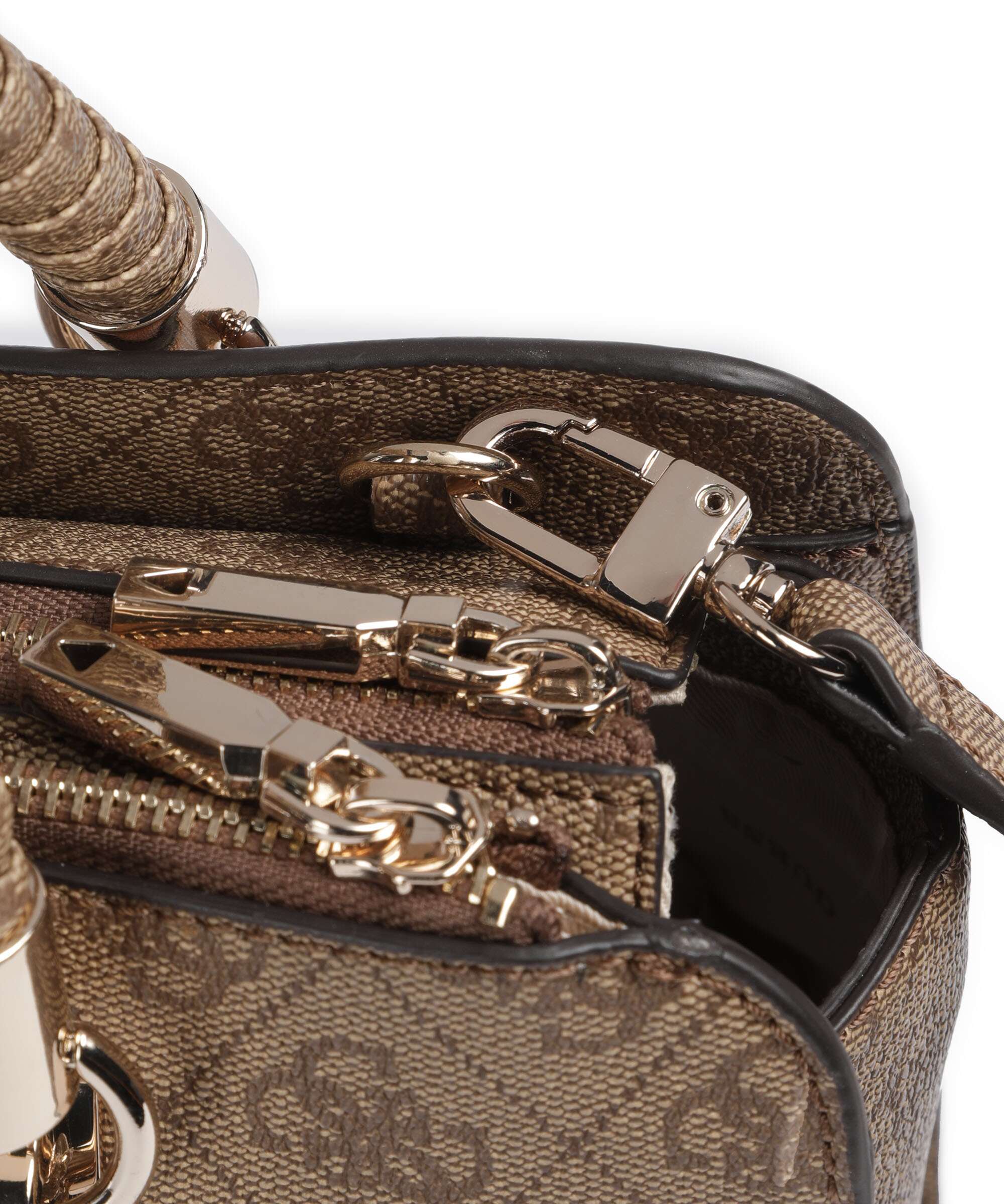 Guess Orlina 4G Logo Handbag latte logo/brown