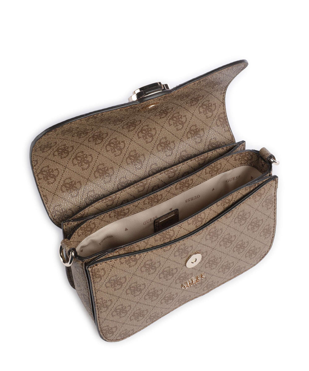 Guess Orlina 4G Logo Crossbody bag latte logo/brown