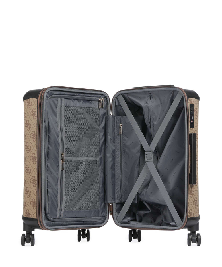 Guess Berta Maxi 4G Spinner (4 wheels) latte logo/brown