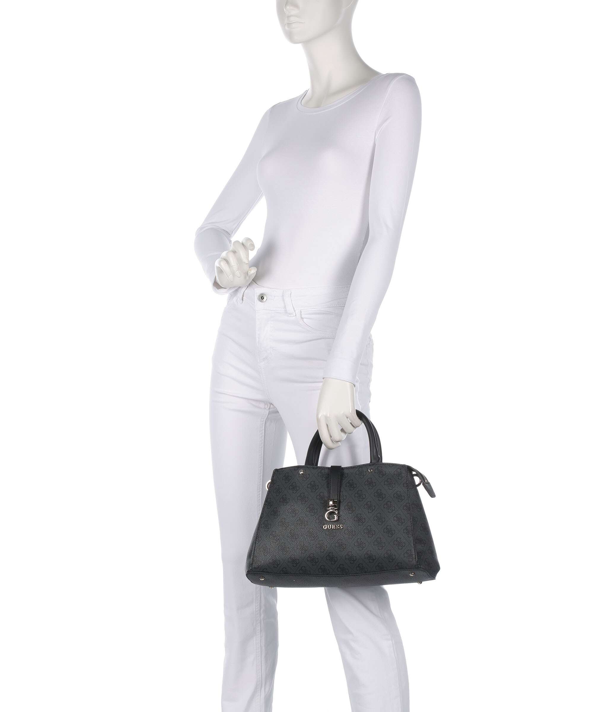 Guess Zamira Handbag coal logo