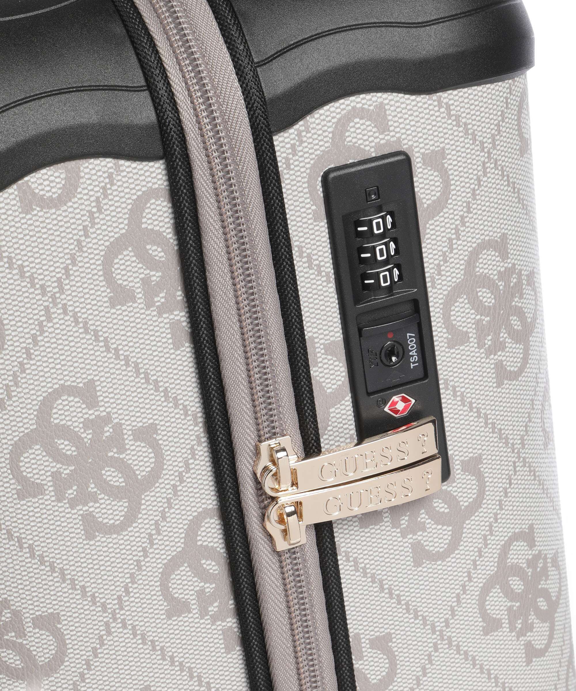 Guess Berta 4G Logo Spinner (4 wheels) dark taupe logo