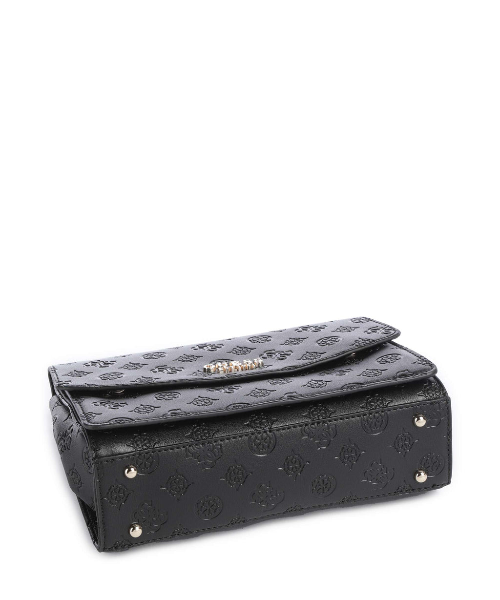 Guess Phoebe Peony Debossed Shoulder bag black logo