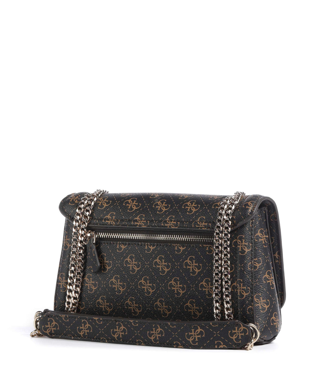 Guess Noelle Q Logo Shoulder bag brown logo