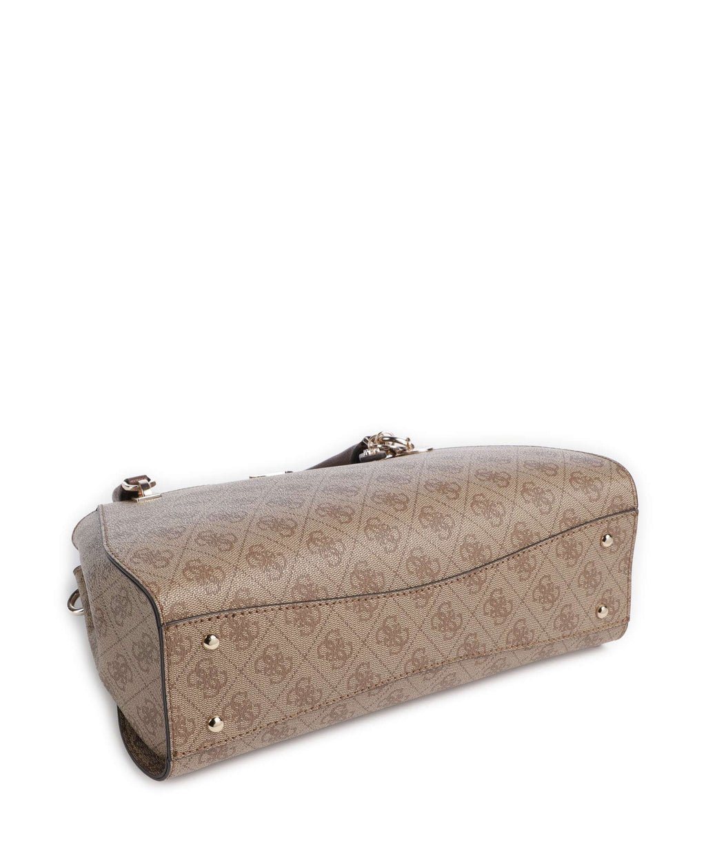 Guess Noelle 4G Logo Handbag latte logo/brown