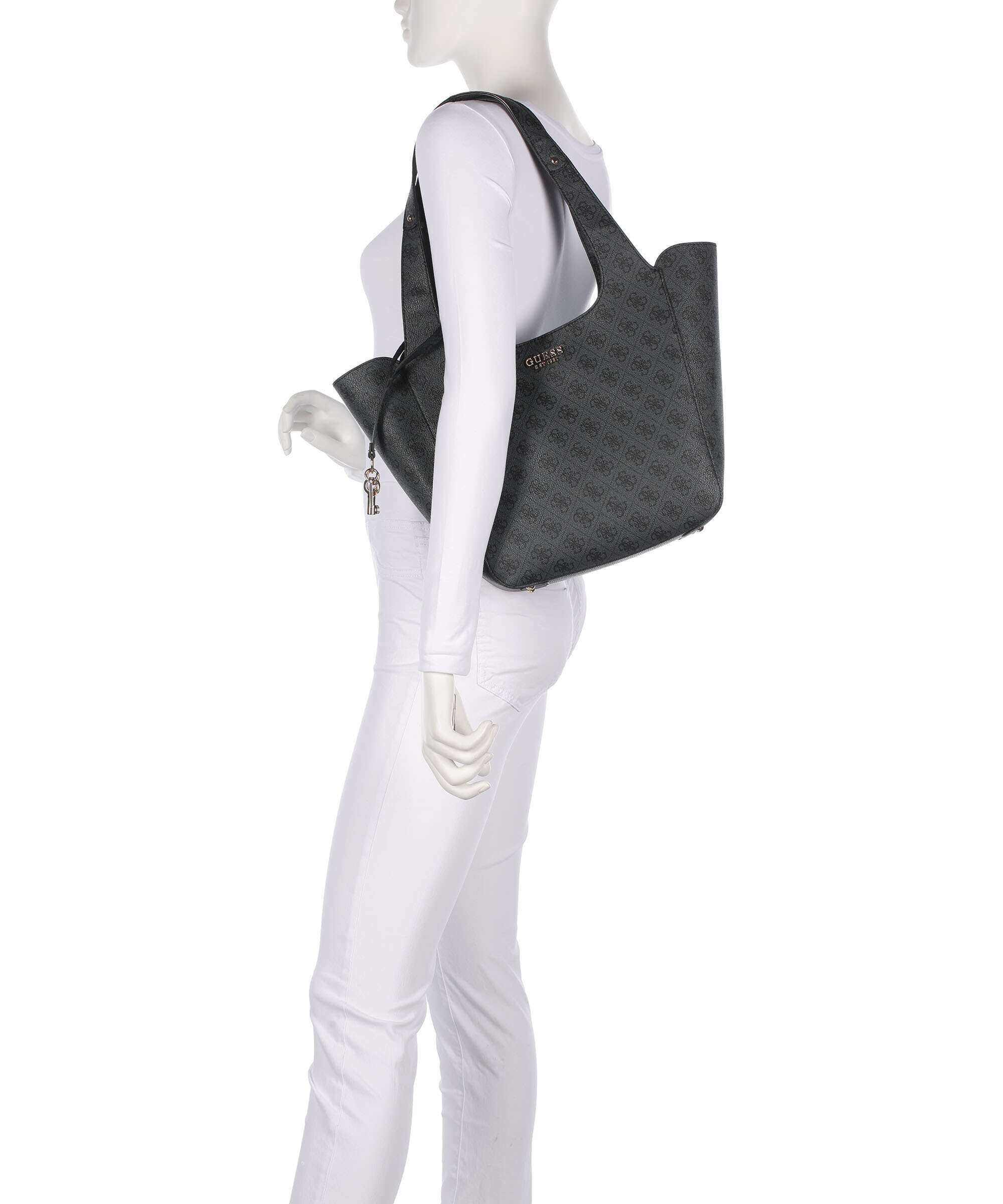 Guess Calista Tote bag coal logo