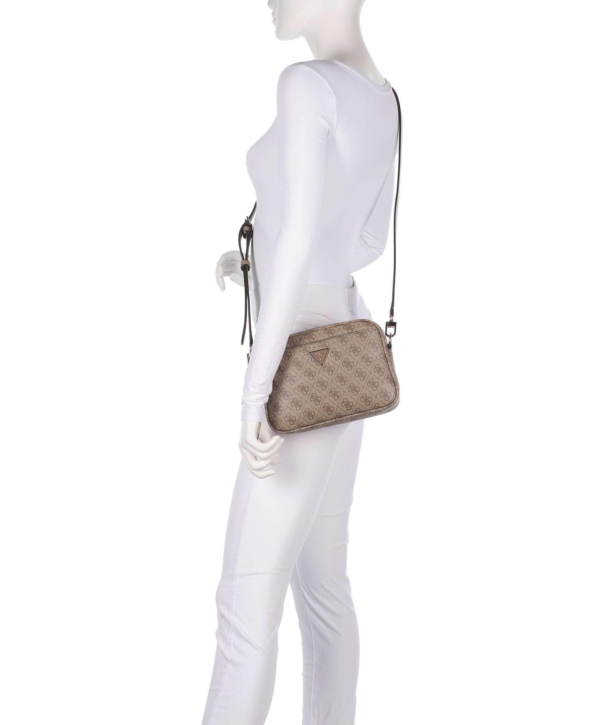 Guess Meridian Crossbody bag latte logo