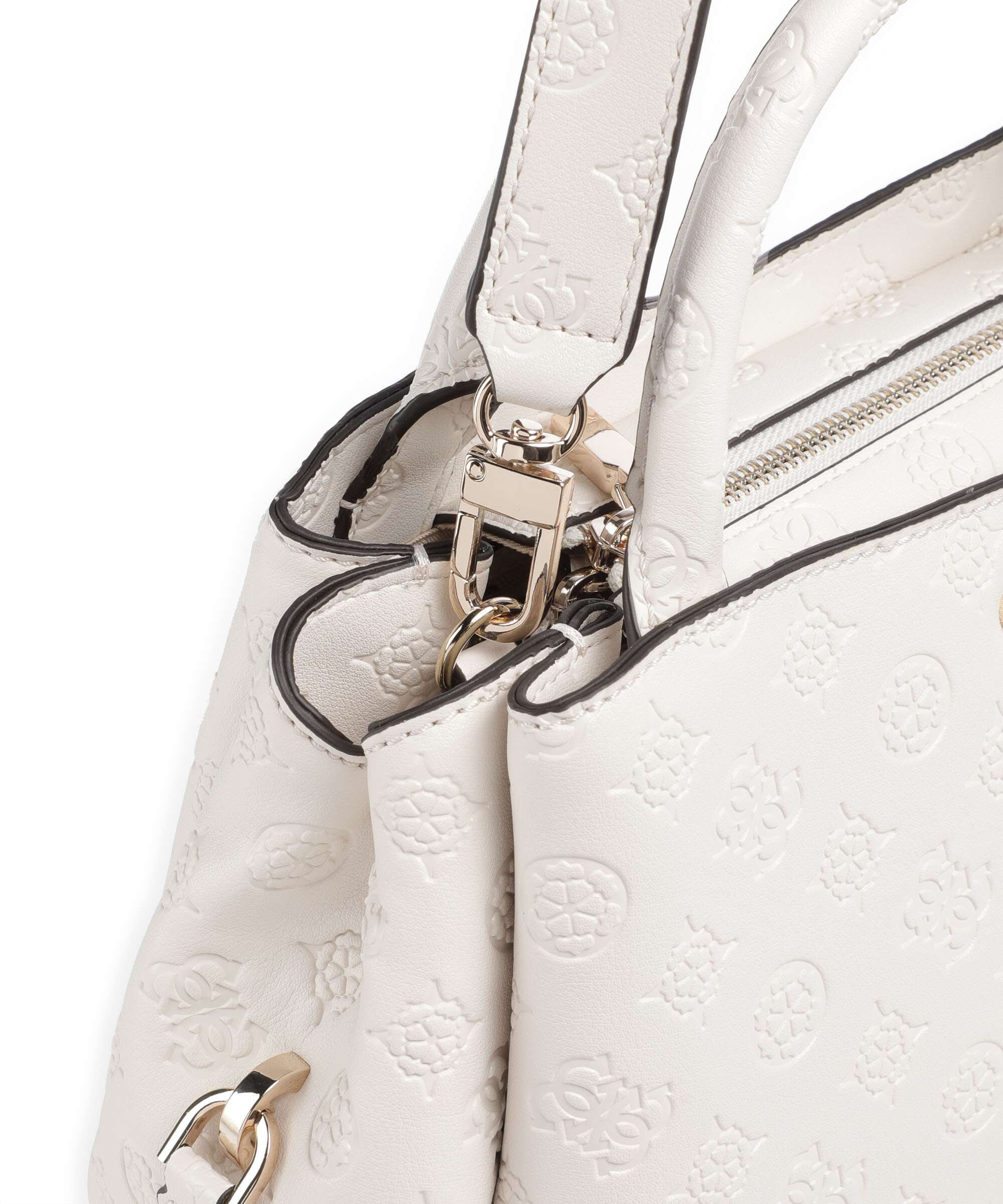 Guess Phoebe Peony Debossed Handbag offwhite logo