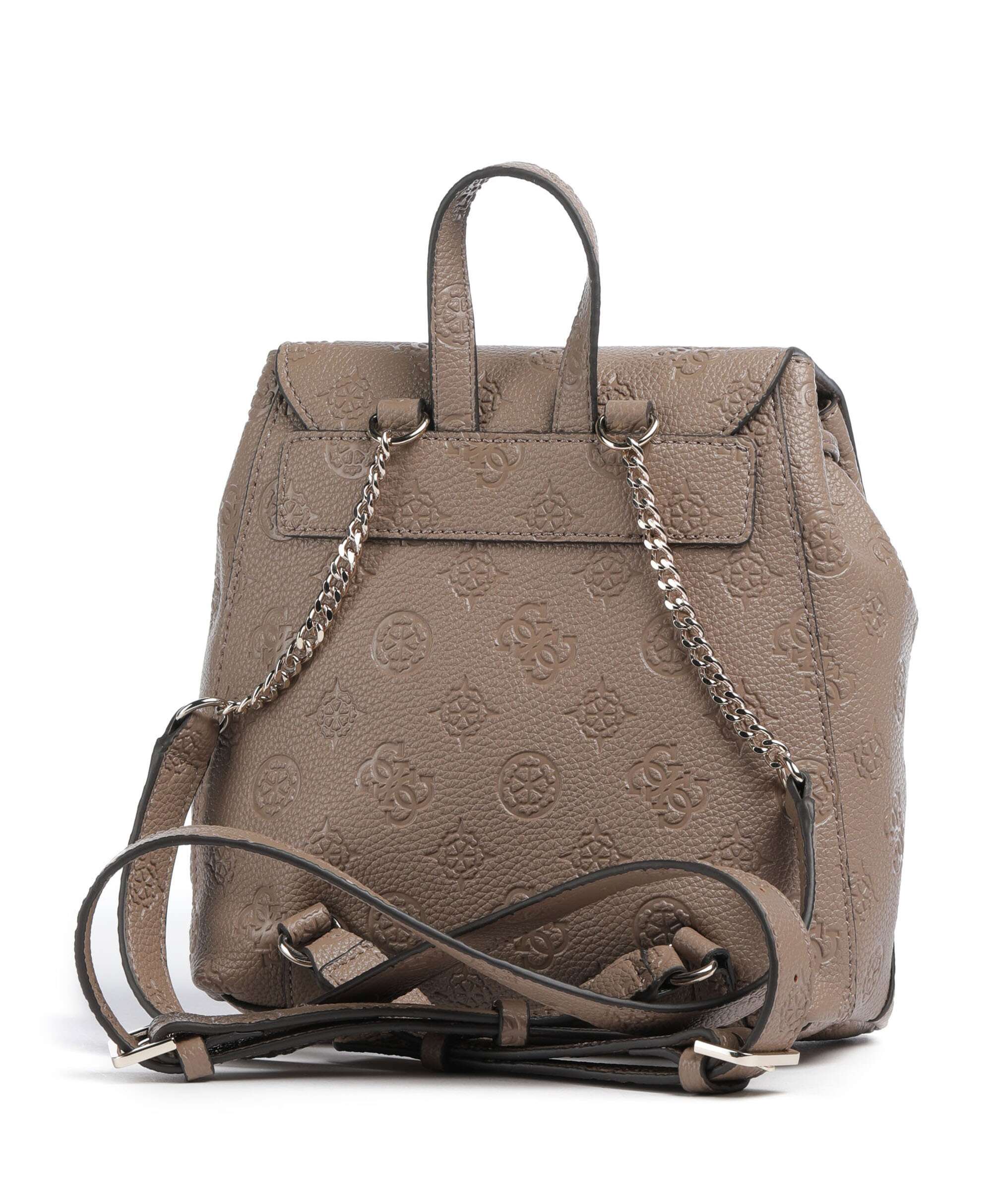 Guess Cresidia Backpack dark taupe logo