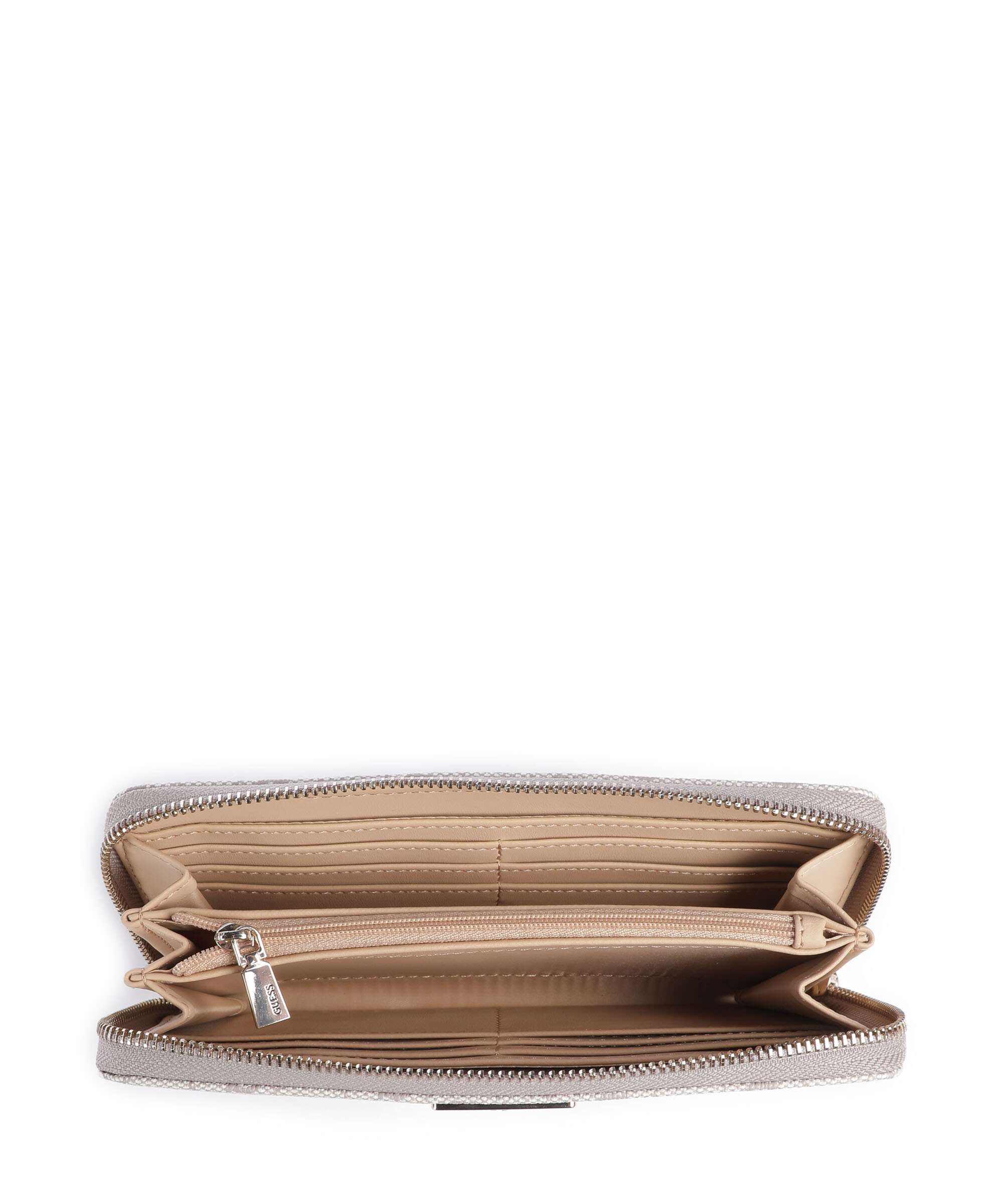 Guess Laurel II Large Wallet dark taupe logo