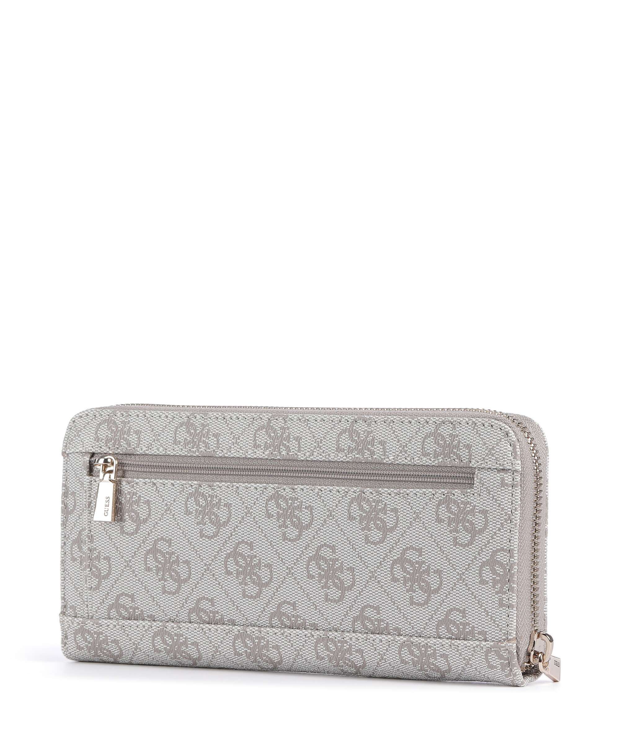 Guess Laurel II Large Wallet dark taupe logo