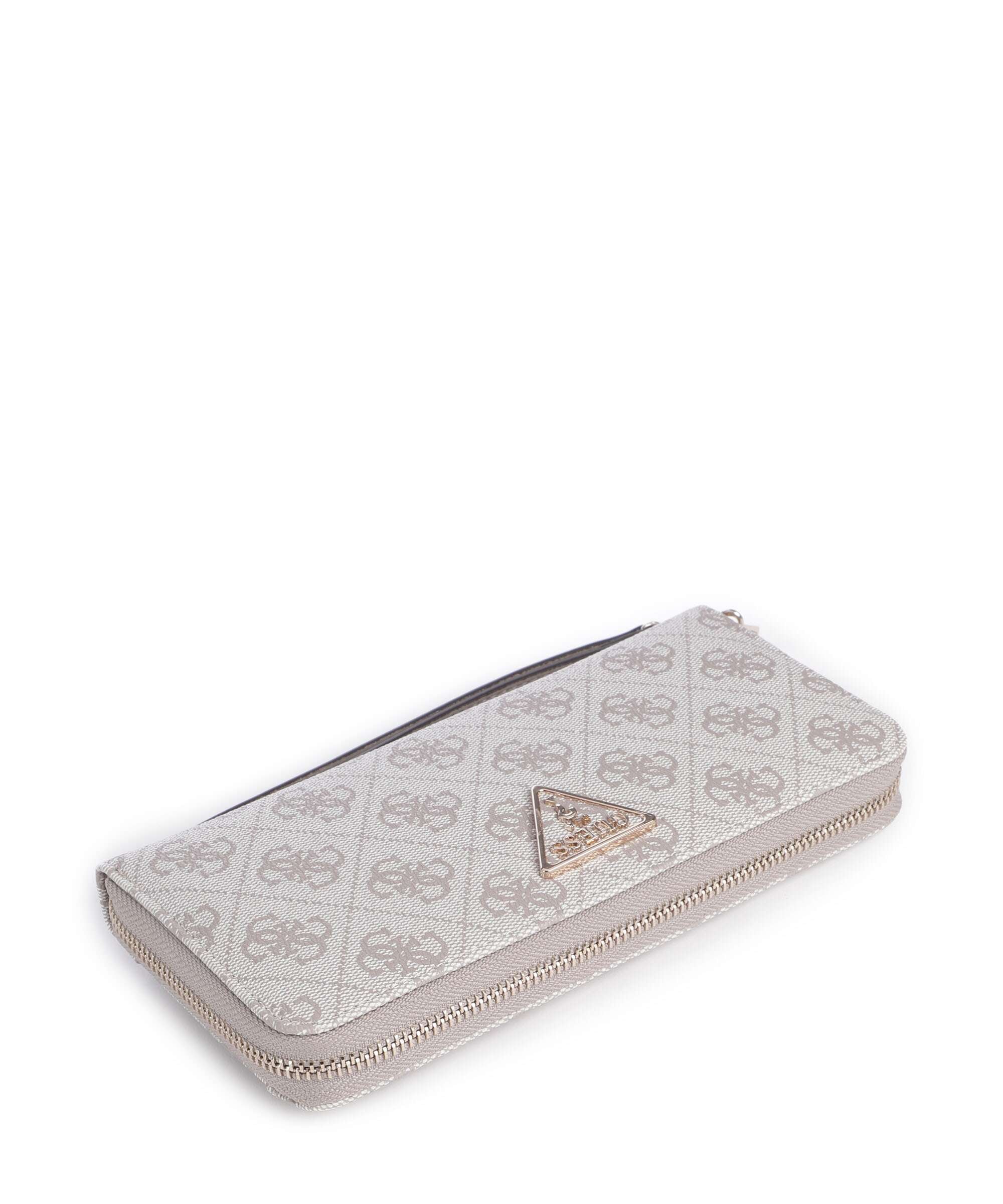 Guess Laurel II Large Wallet dark taupe logo