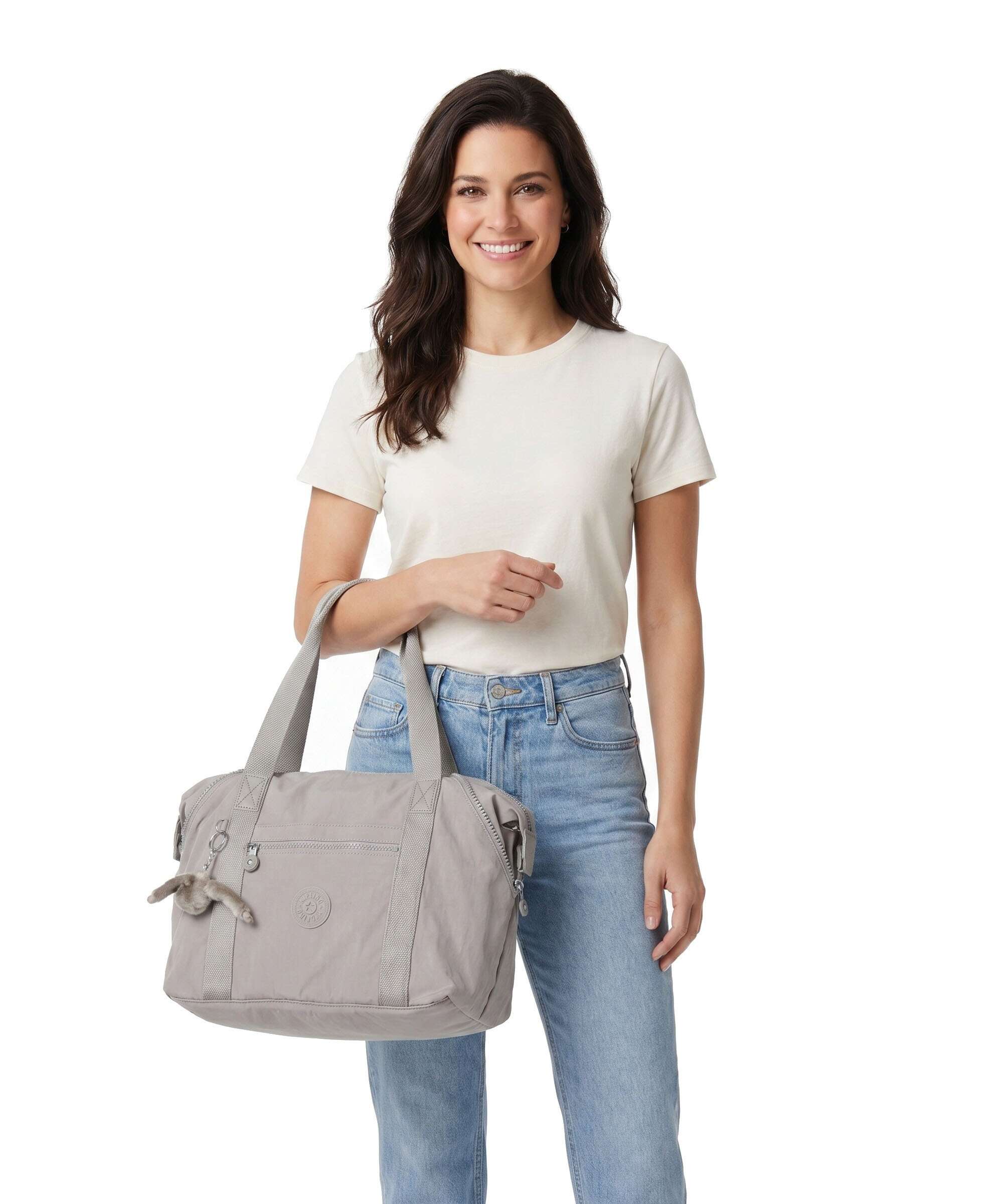 Kipling Basic Art Handbag grey gris