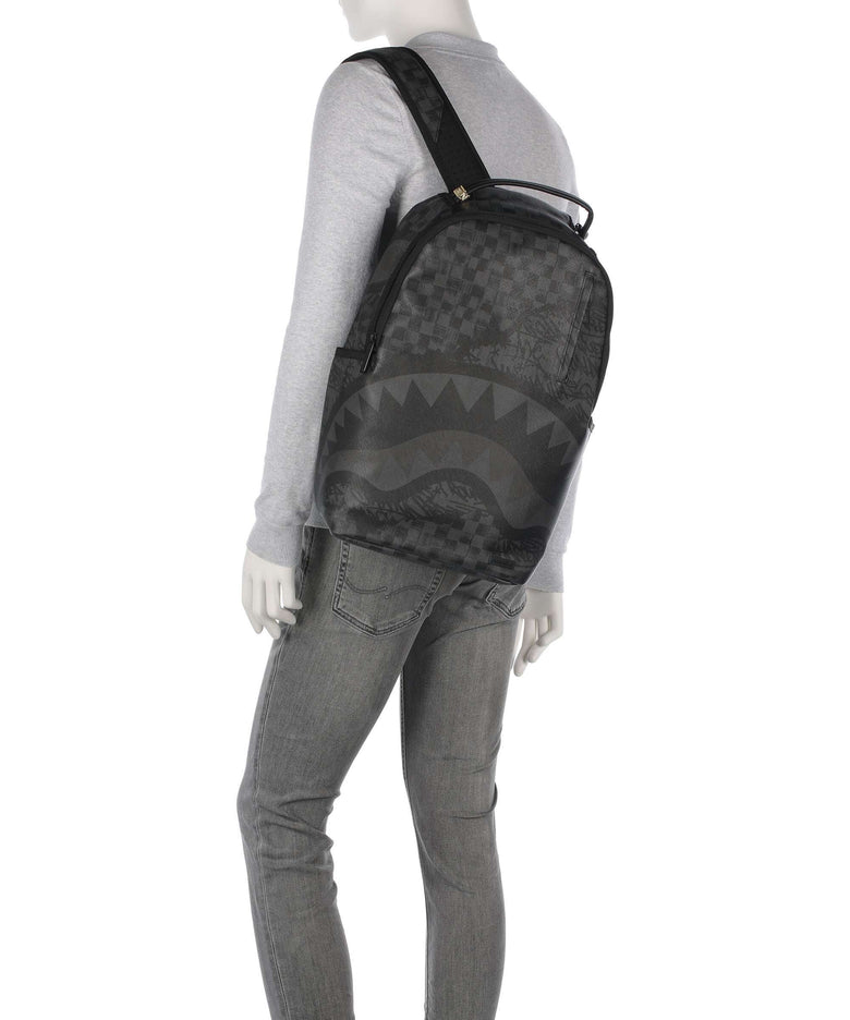 Sprayground Torn Graff Check Backpack black
