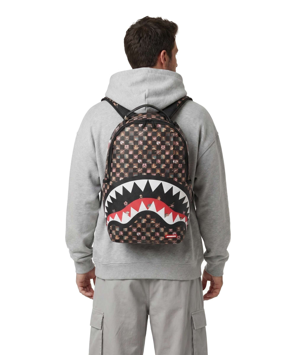 Sprayground Peeking Characters Remix Backpack brown