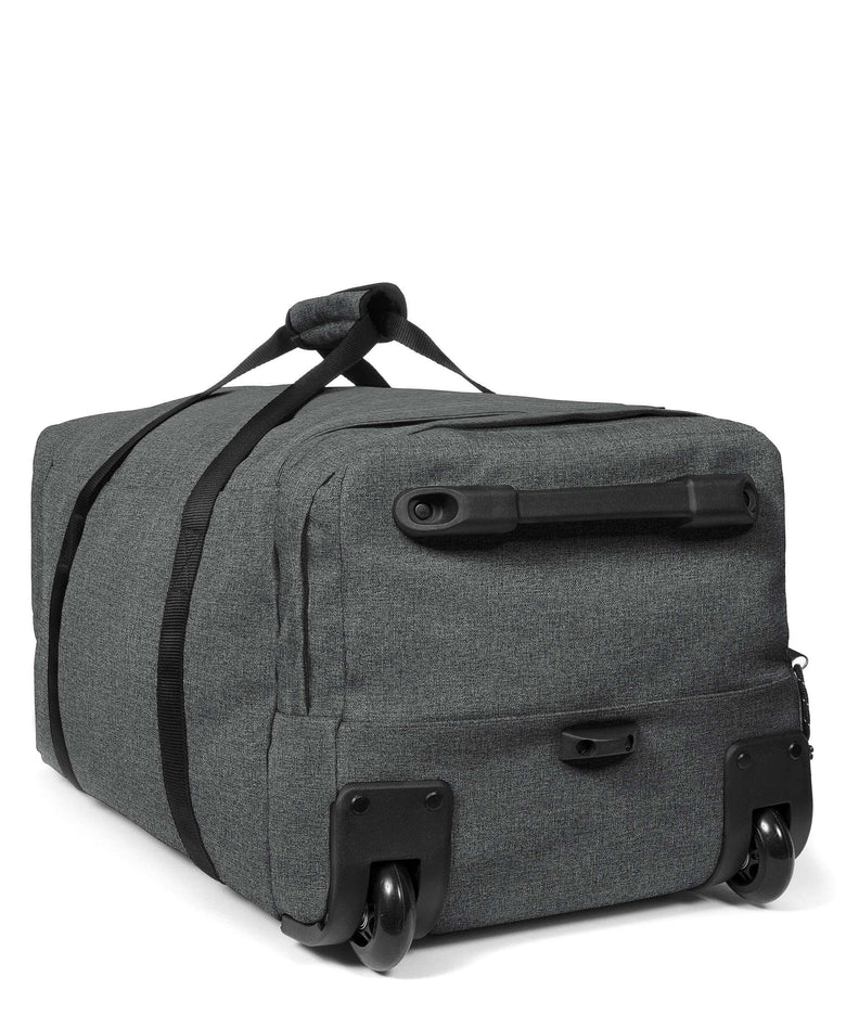 Eastpak Leatherface M + Travel bag with wheels black denim