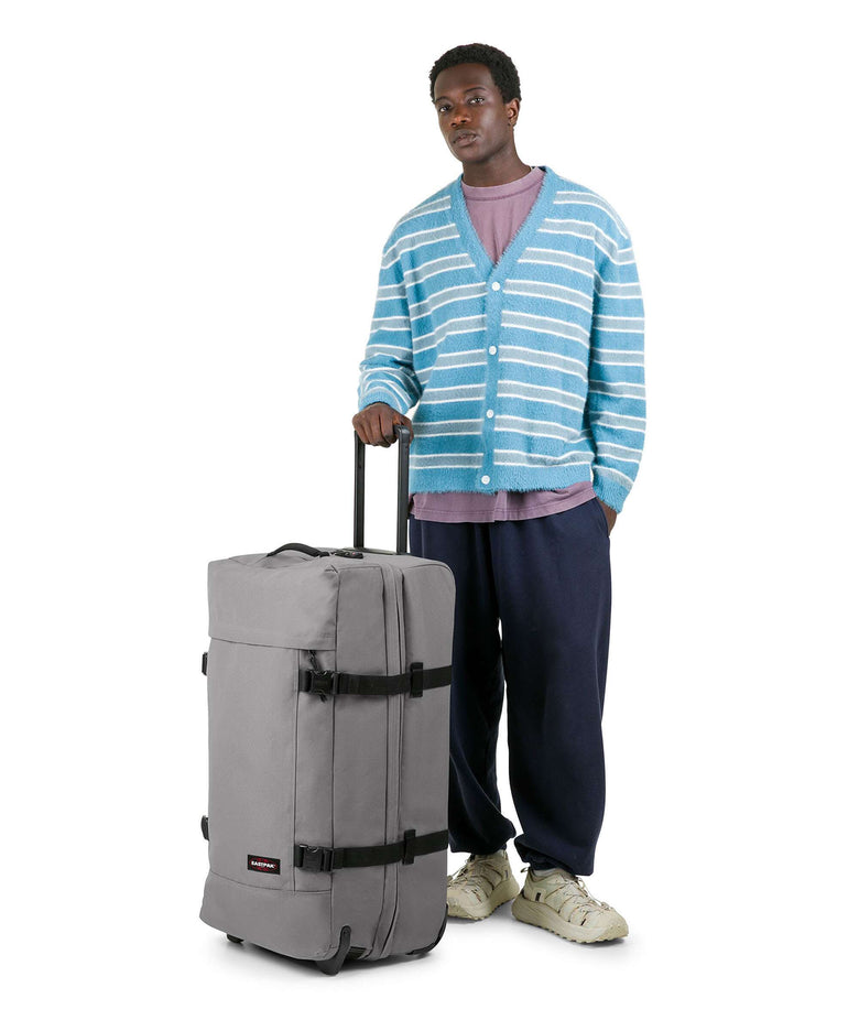 Eastpak Tranverz L Travel bag with wheels pebble grey