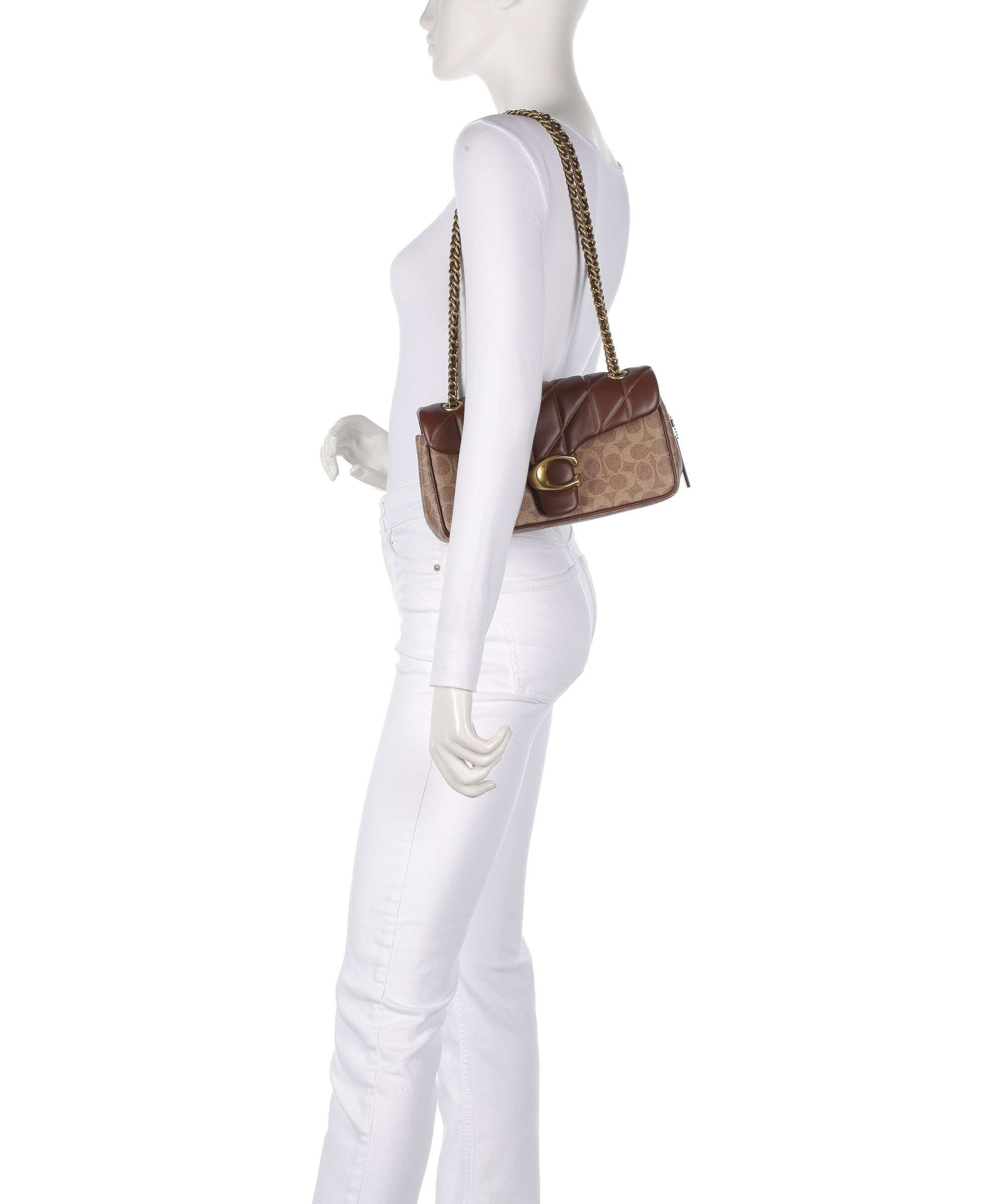 Coach Tabby Signature 26 Shoulder bag tan brown