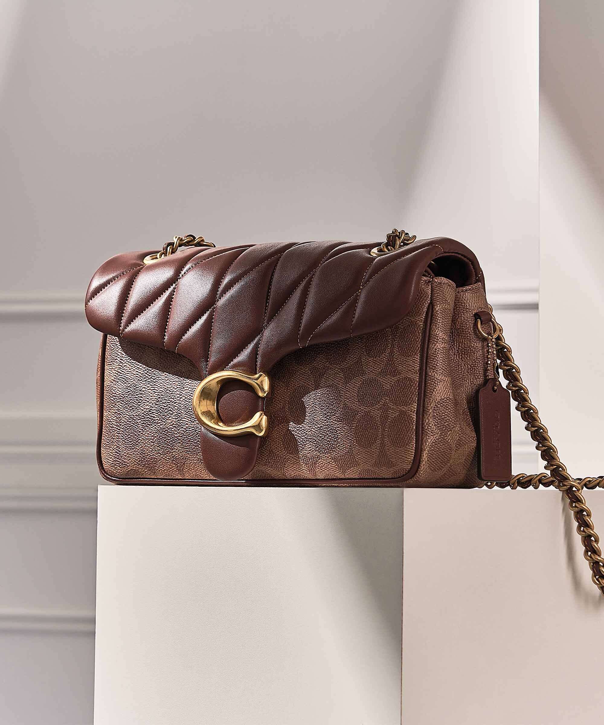 Coach Tabby Signature 26 Shoulder bag tan brown