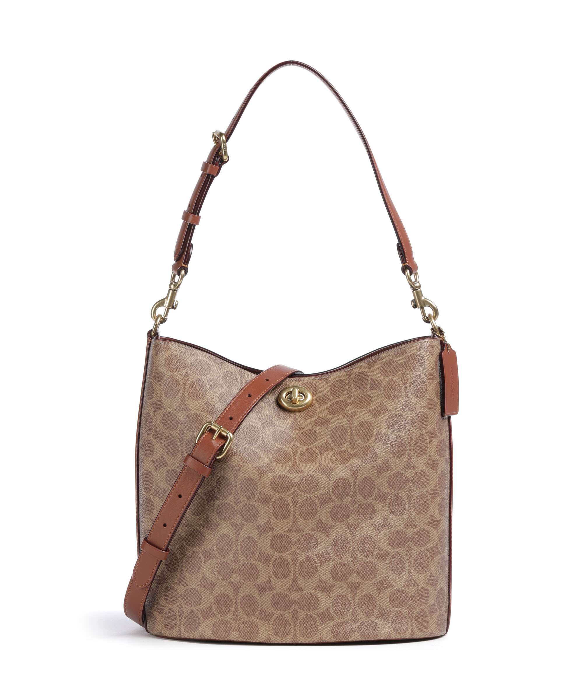 Coach Willow Signature Hobo bag tan caramel