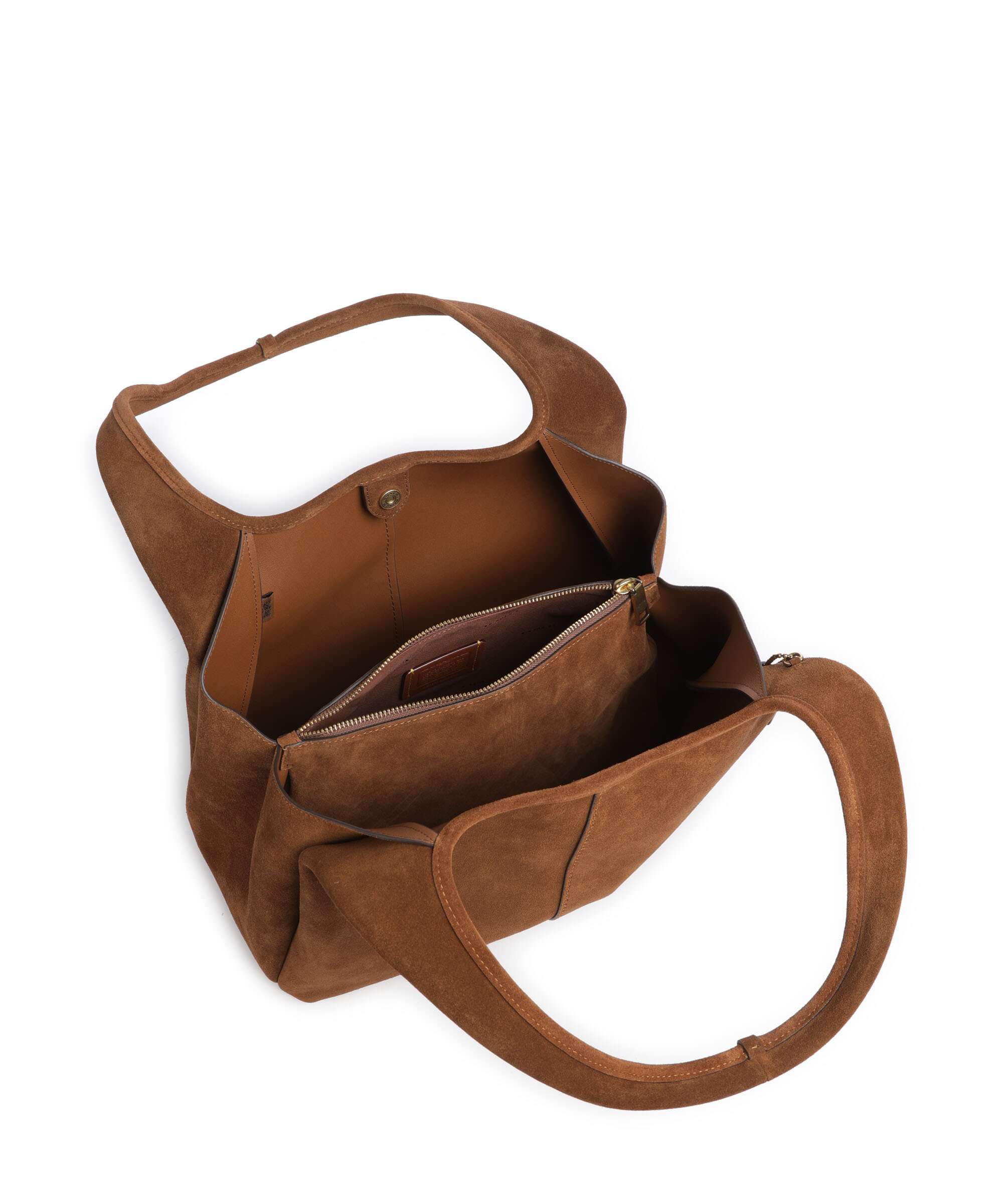 Coach Lana Suede Hobo bag warm brown