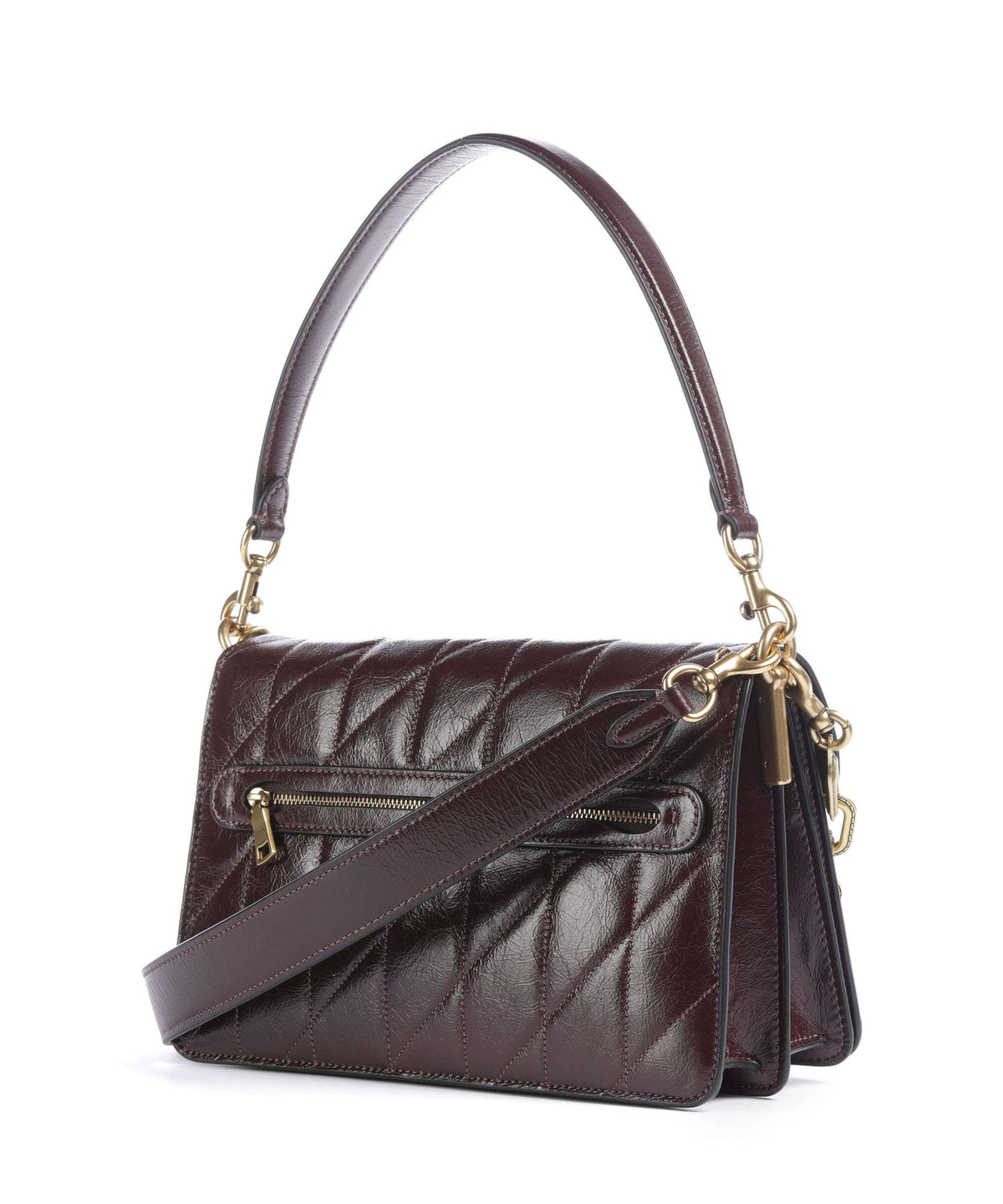 Coach Tabby Quilted Glazed Shoulder bag black currant