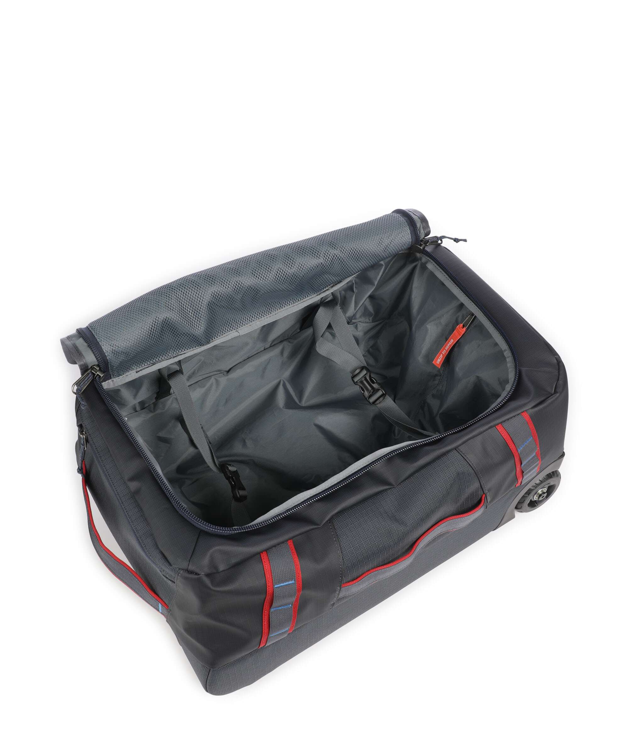 Patagonia Black Hole 40 Travel bag with wheels smolder blue w/amanita red