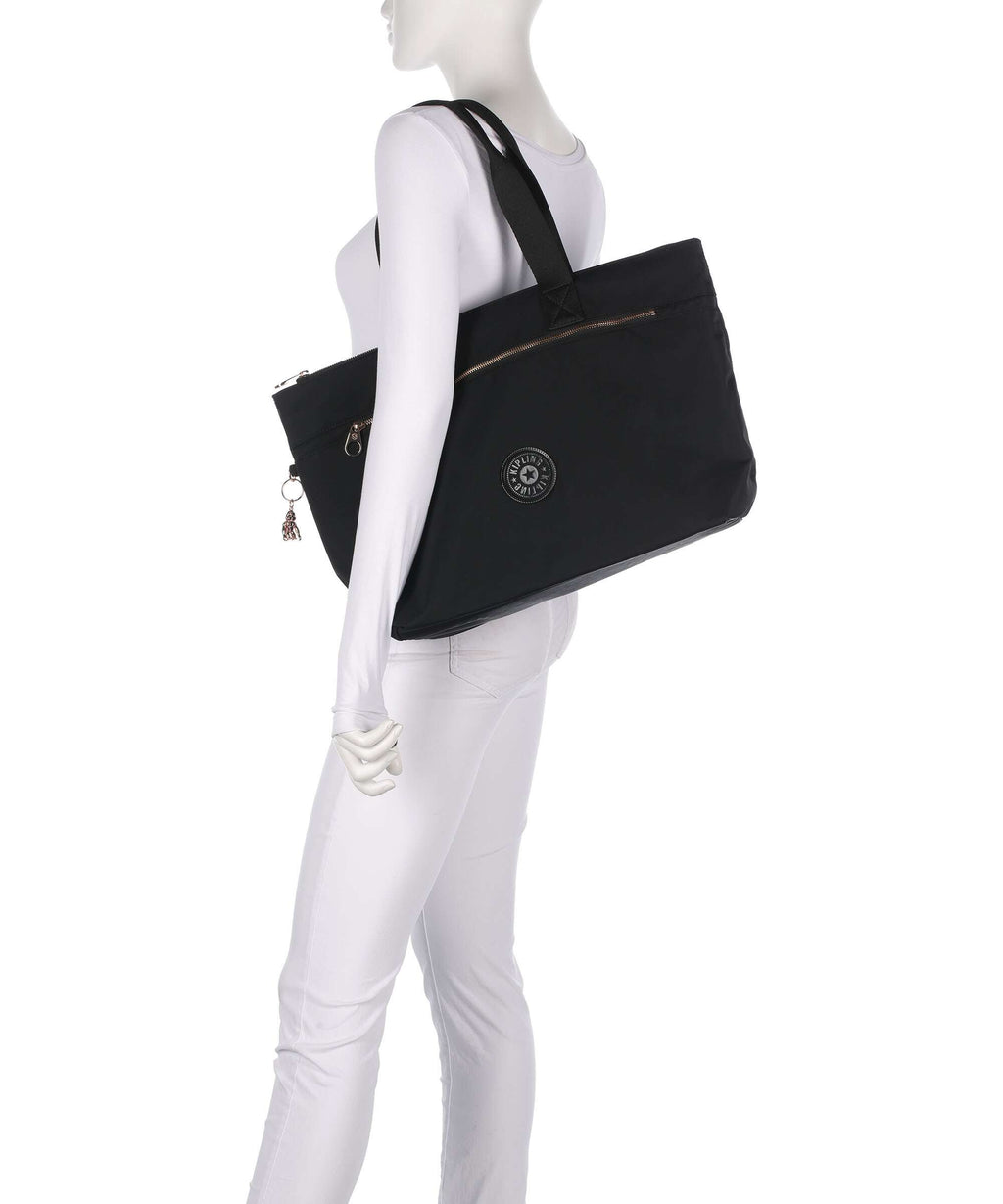 Kipling Charm Colissa Zip Tote bag black rose spice