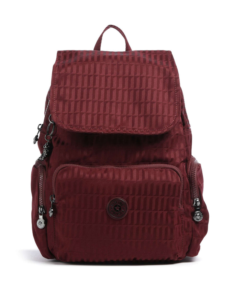 Kipling Elevated City Zip S Backpack maroon tile