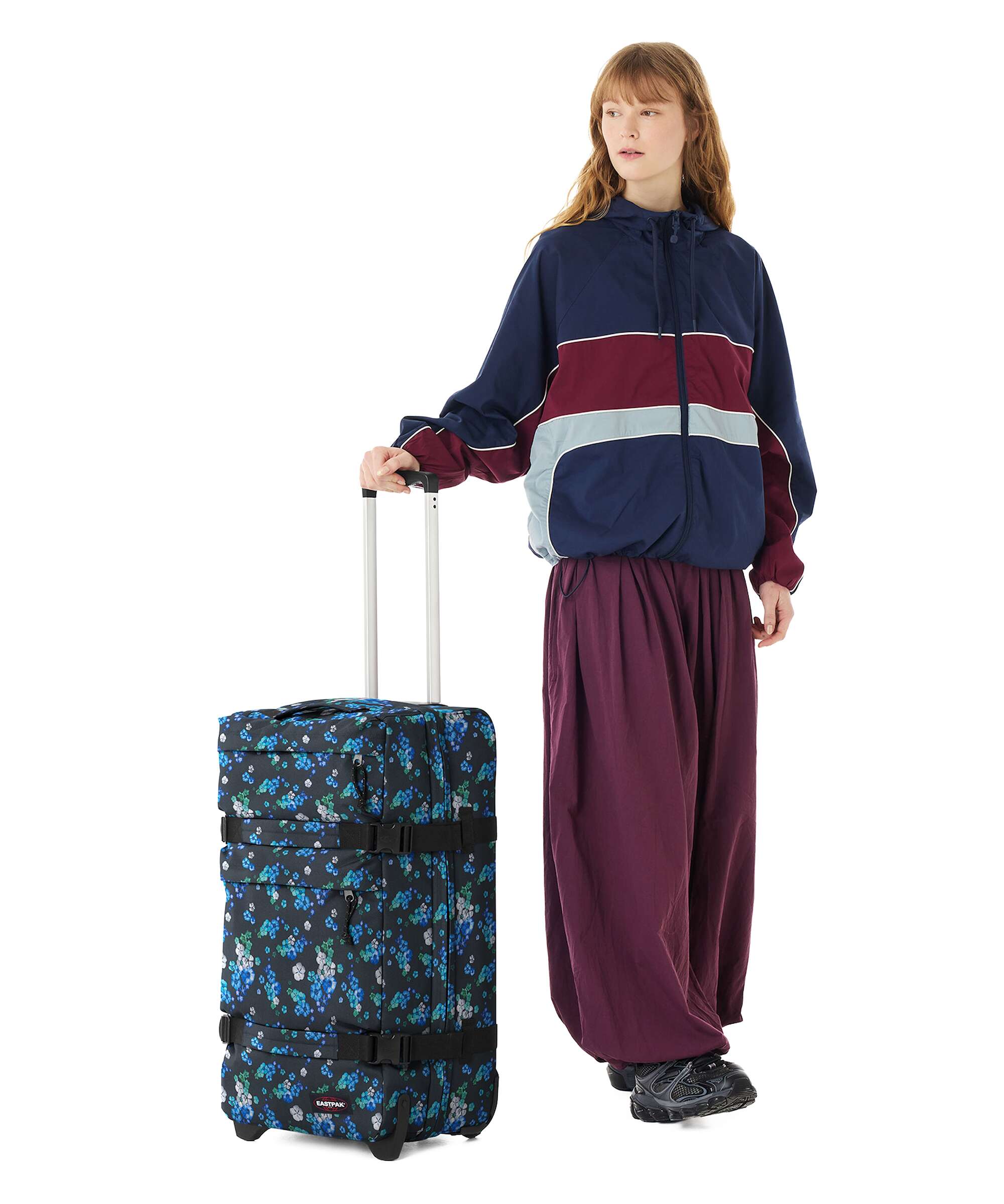 Eastpak Transit'R Plus Core M Travel bag with wheels floral bloom/black