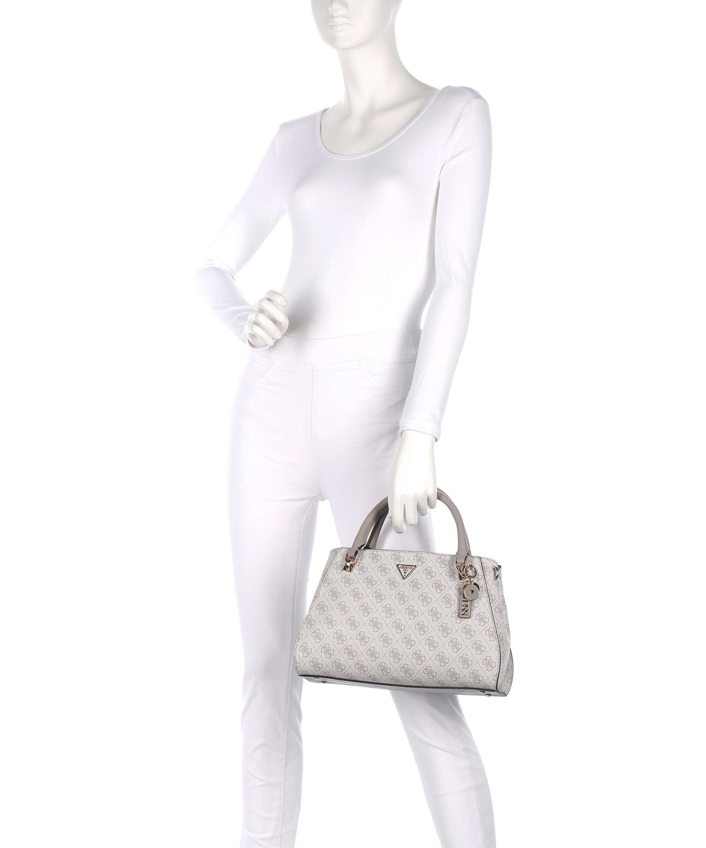 Guess Noelle 4G Logo Handbag dark taupe logo
