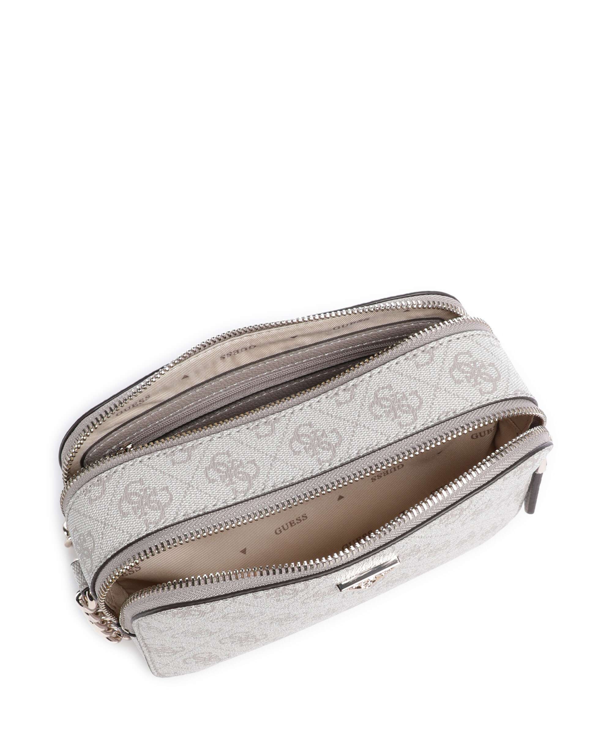 Guess Noelle Crossbody bag dark taupe logo