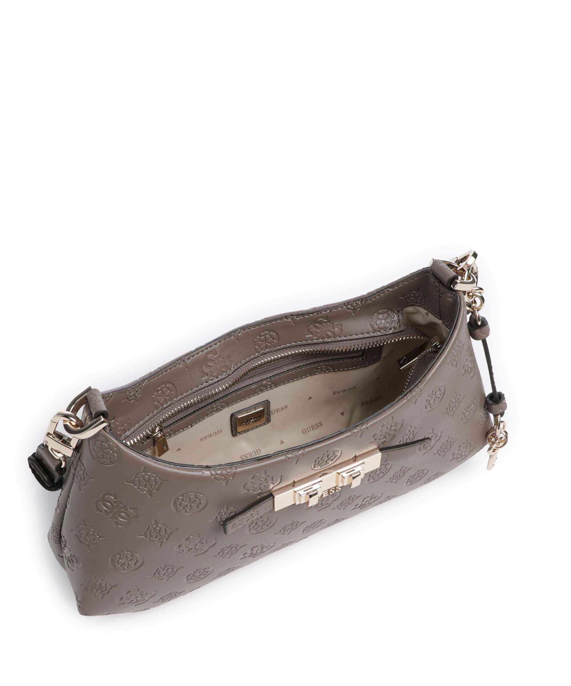 Guess Carmella Shoulder bag taupe logo