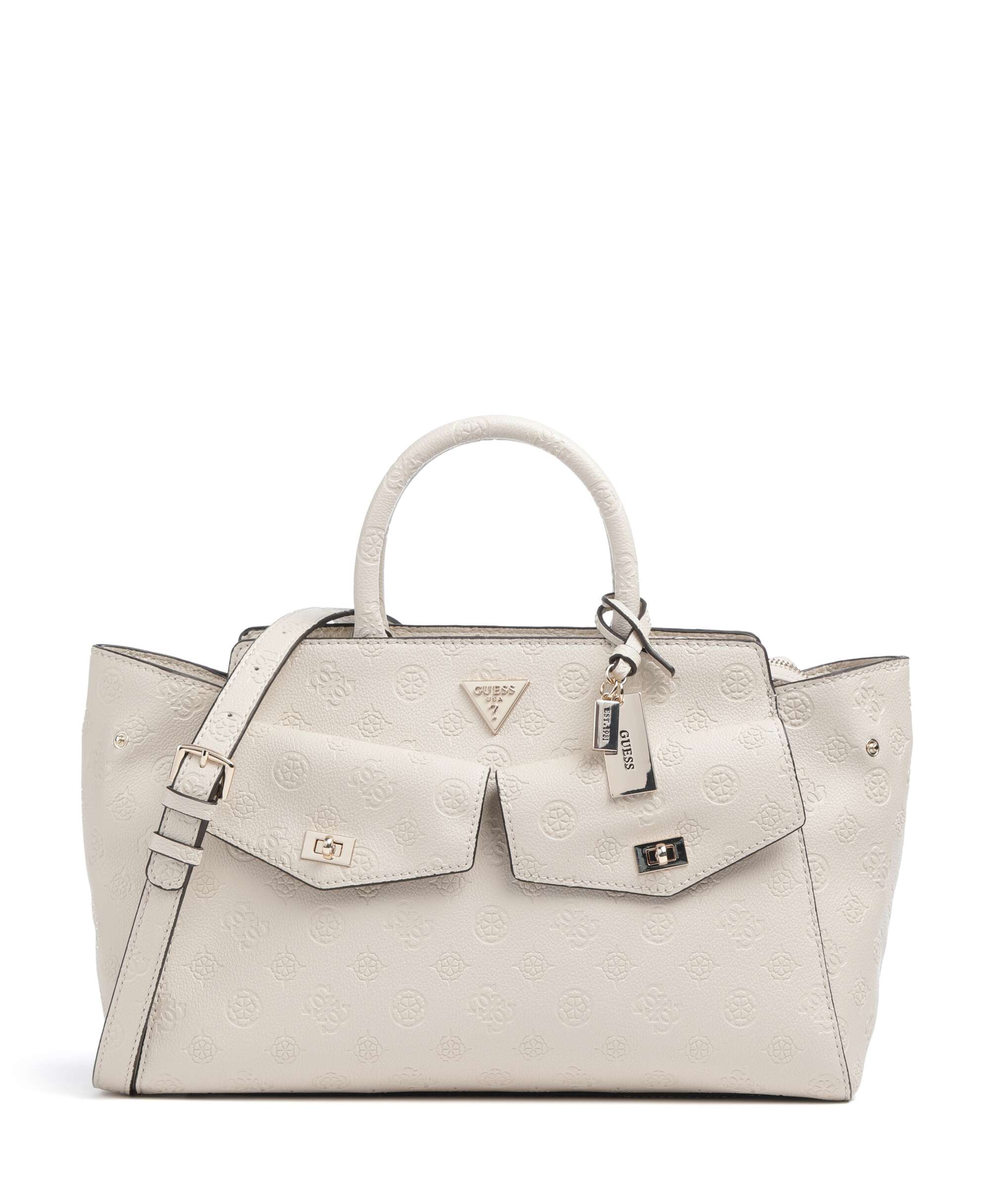 Guess Blake Large Handbag bone logo