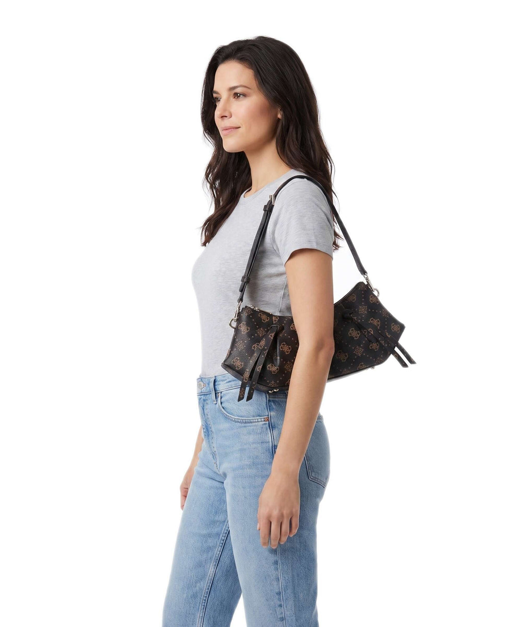 Guess Allegra Logo Shoulder bag espresso logo