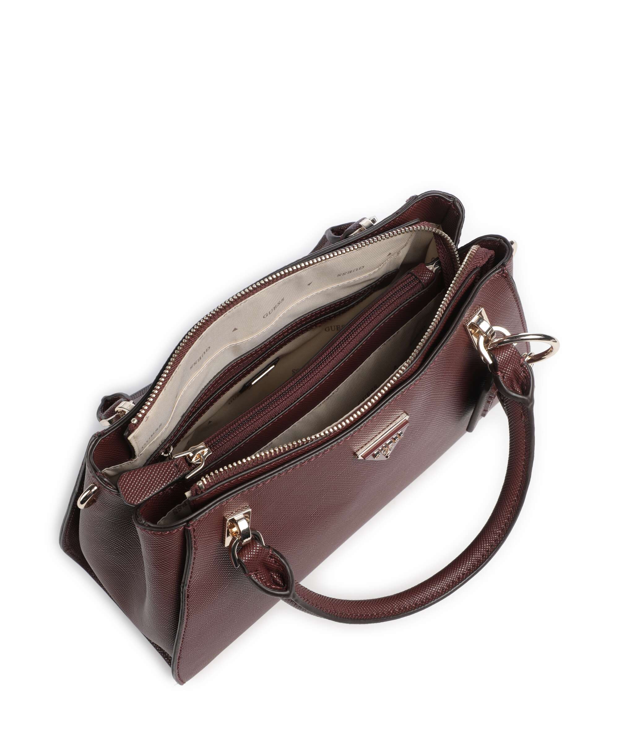Guess Noelle II Luxury Handbag burgundy