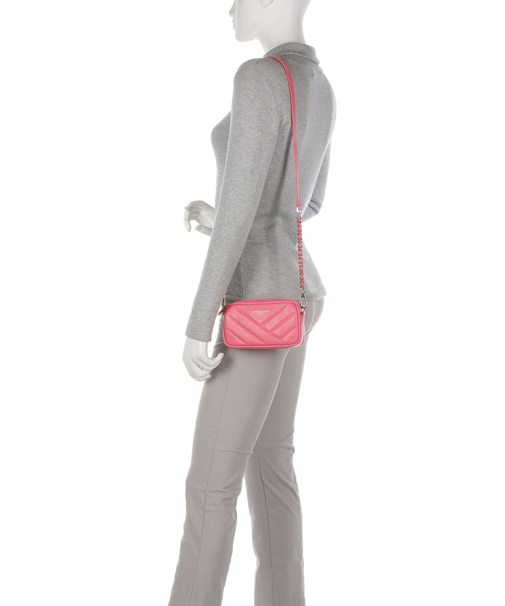 Lancaster Soft Matelassé Crossbody bag rose fonce