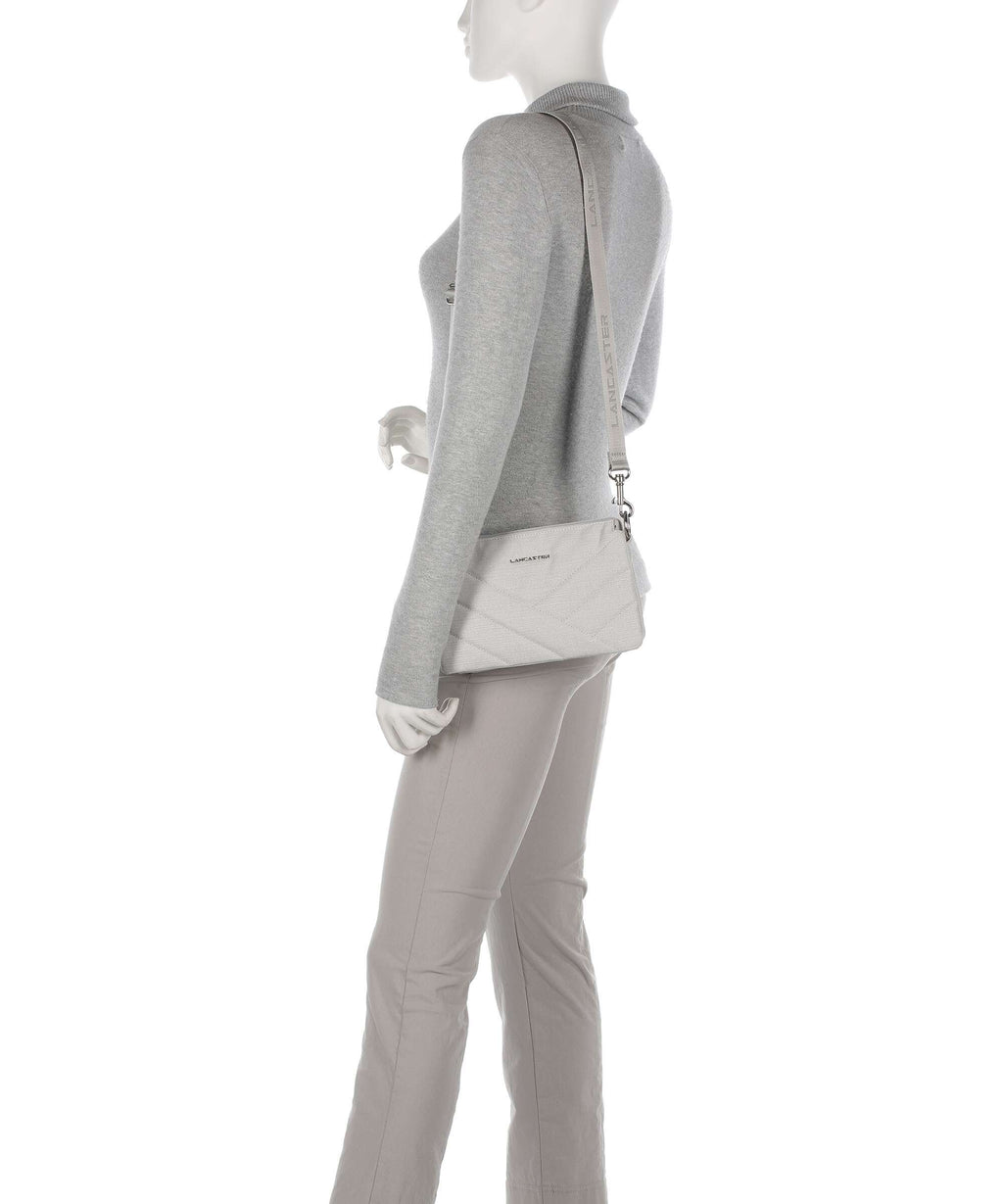 Lancaster Canvas Matelassé Shoulder bag mastic
