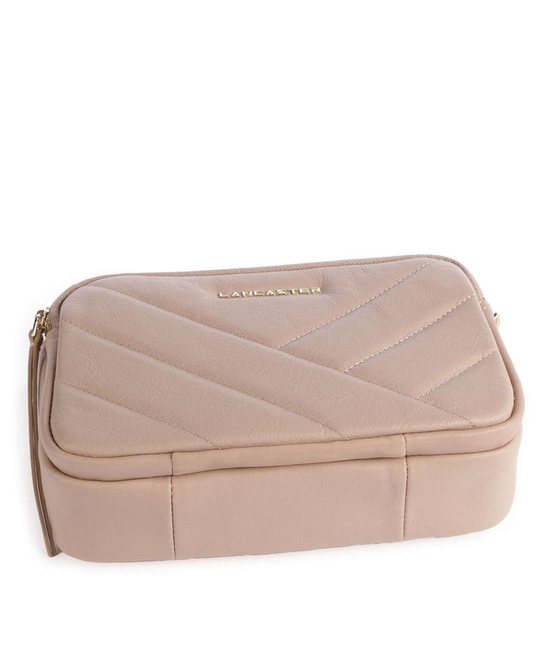 Lancaster Soft Matelassé Crossbody bag nuderose