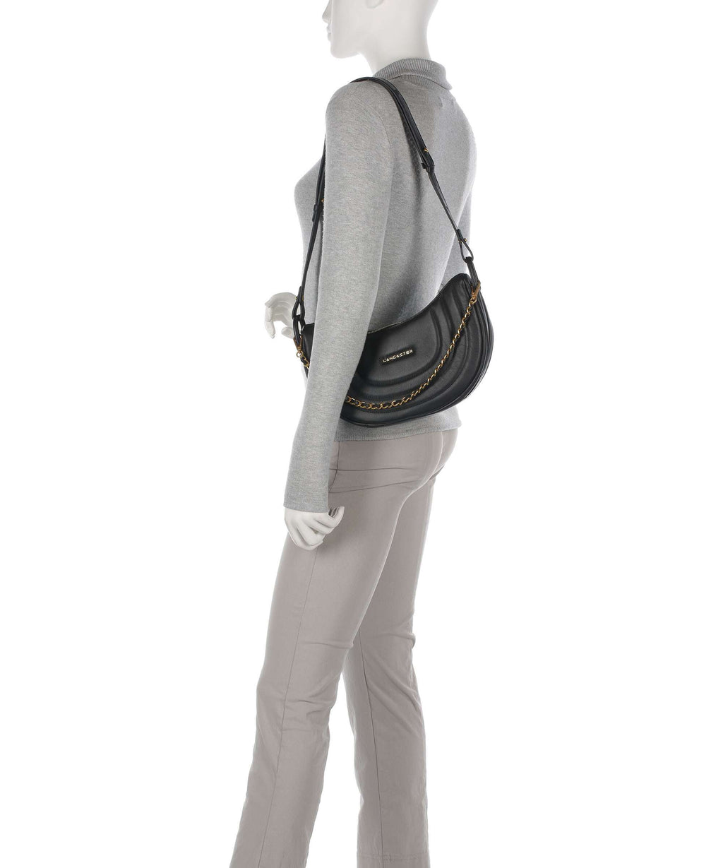 Lancaster Soft Matelassé Hobo bag noir