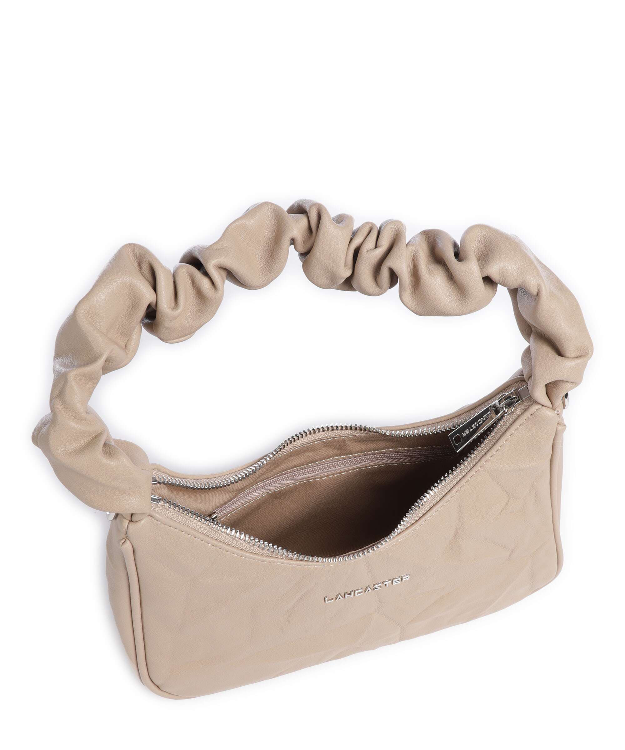 Lancaster Actual Froissé Shoulder bag beige foncé