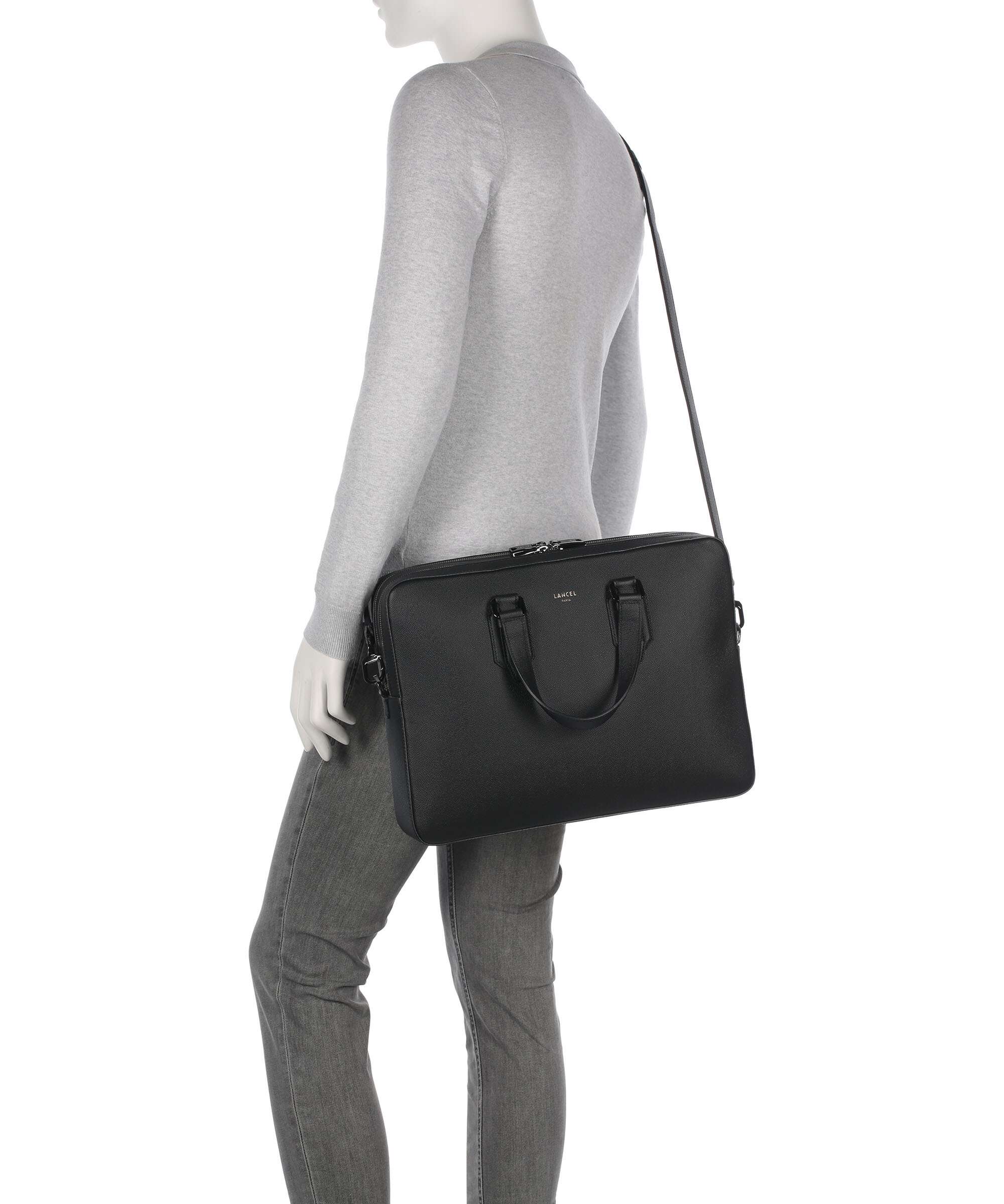 Lancel Charlie Briefcase black