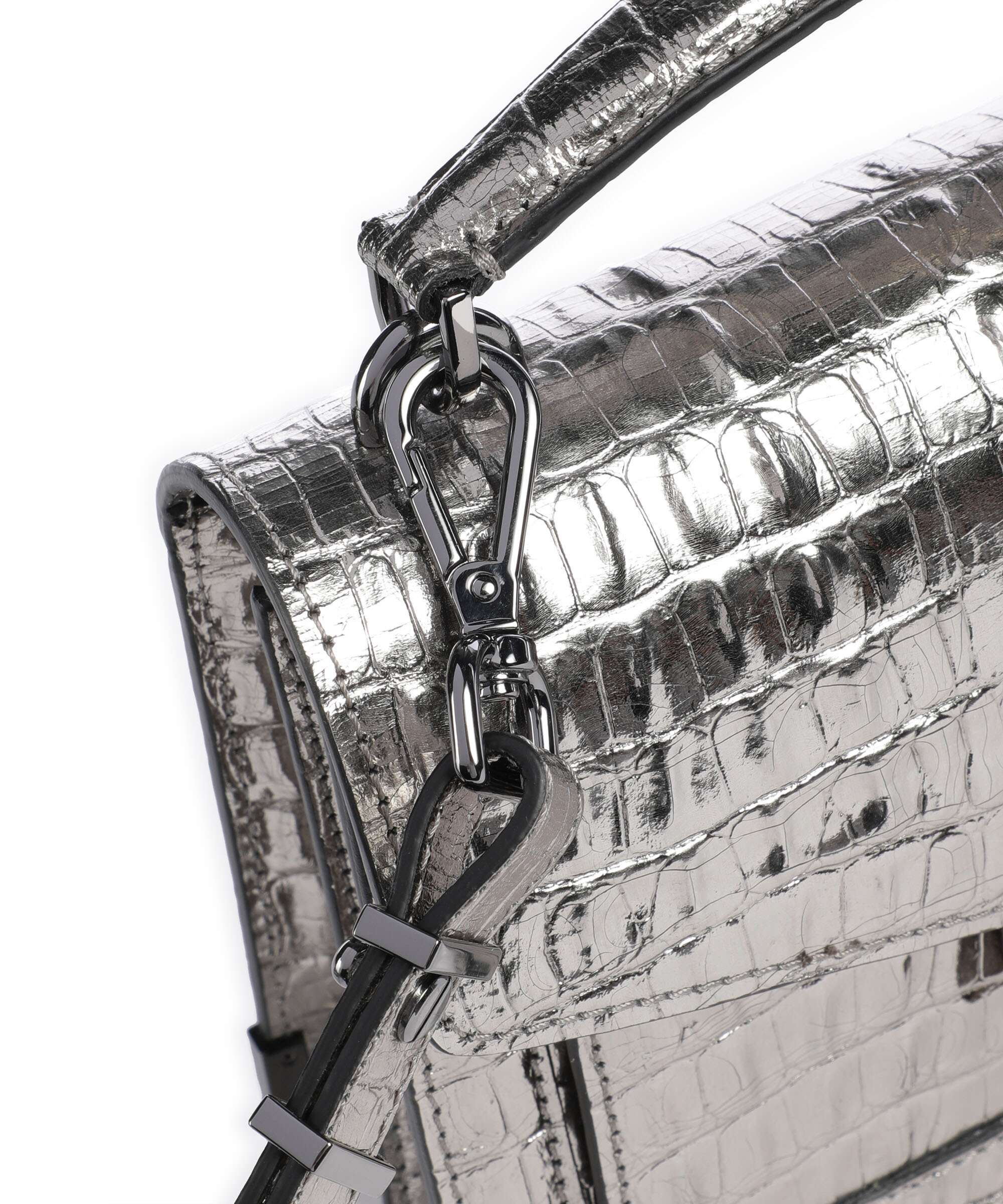 The Kooples Emily Crossbody bag antic silver
