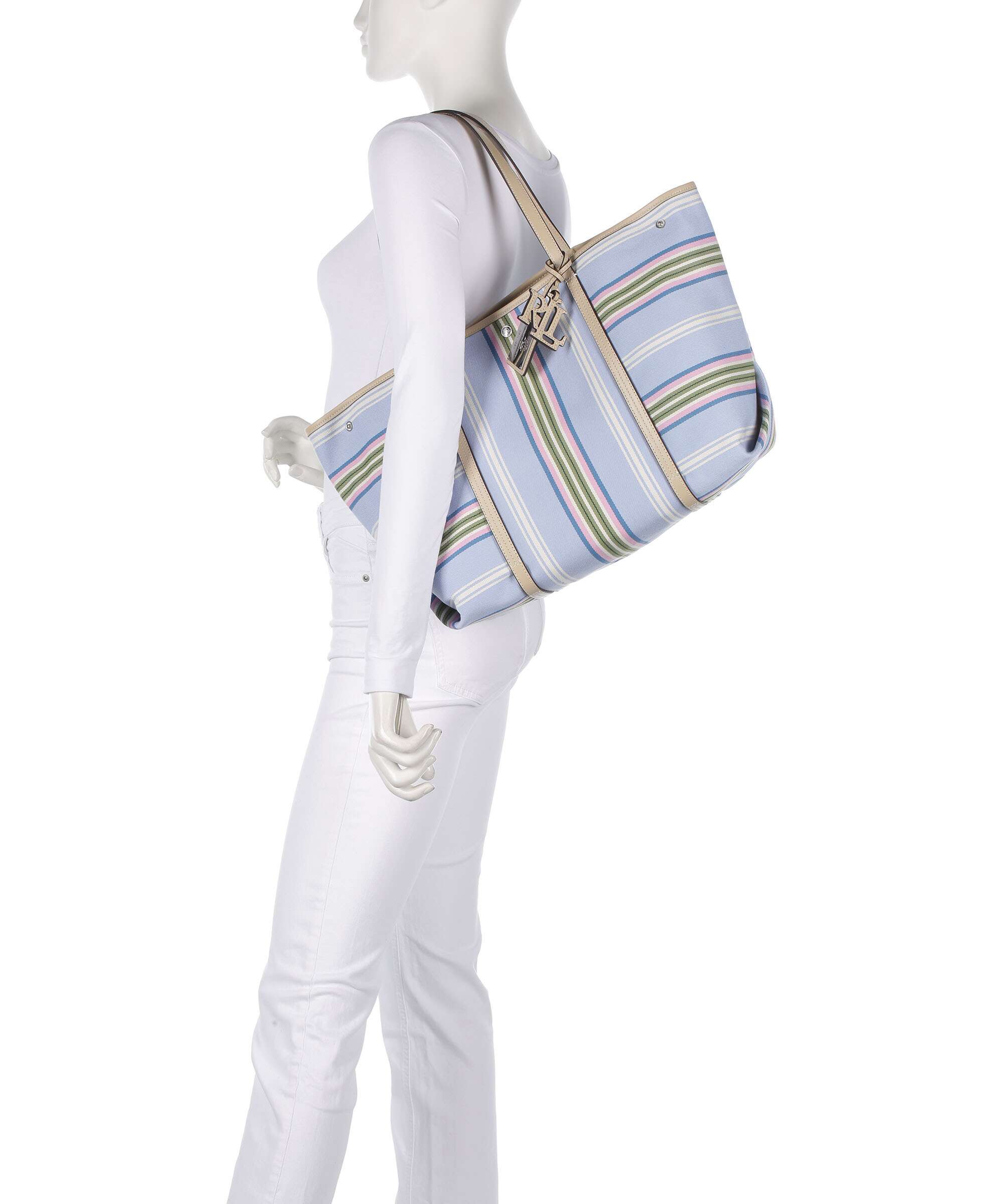 Lauren Ralph Lauren Emerie Large Tote bag carolina stripe/sand dune