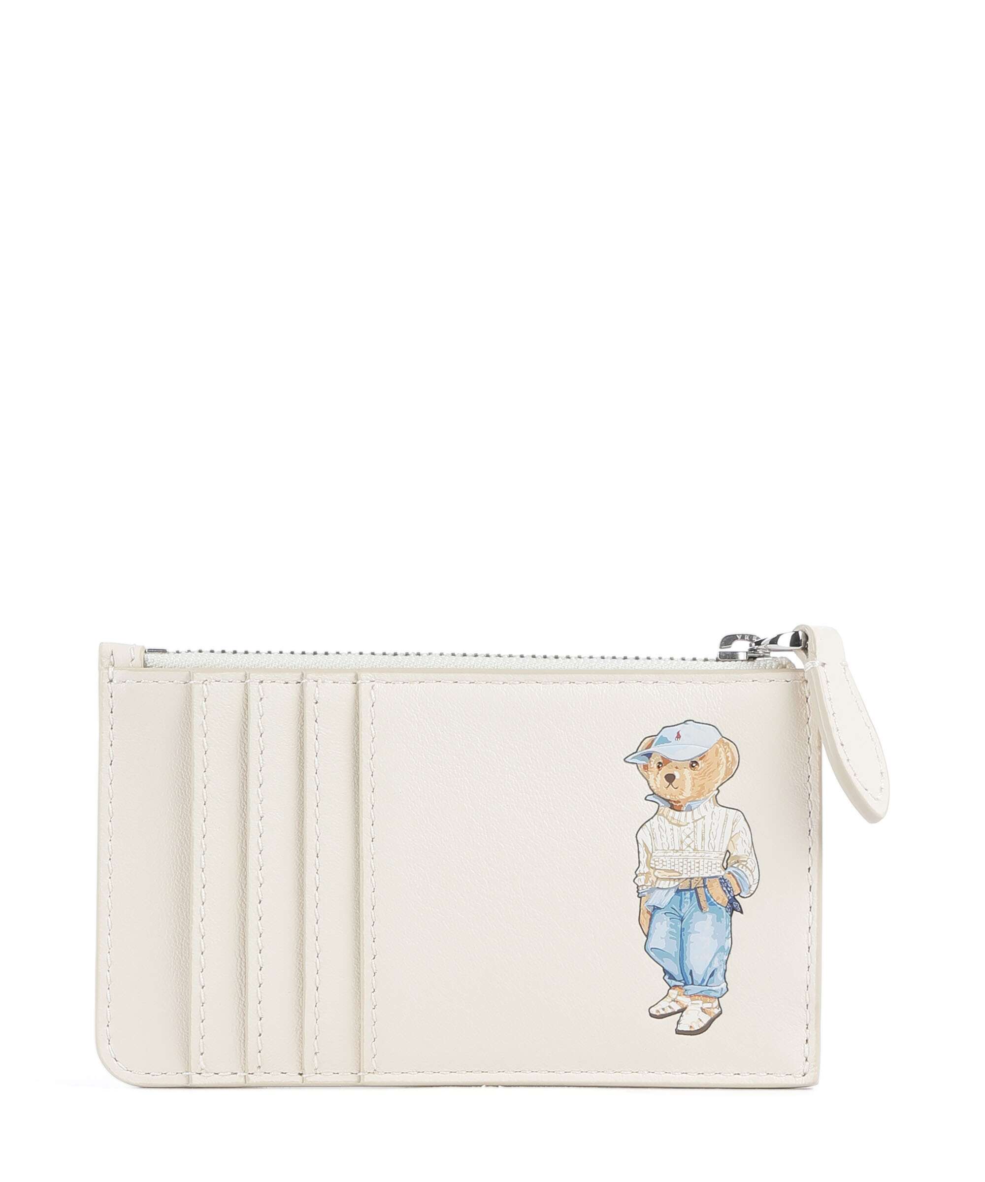 Polo Ralph Lauren Bear Eran Cable Credit card holder ivory