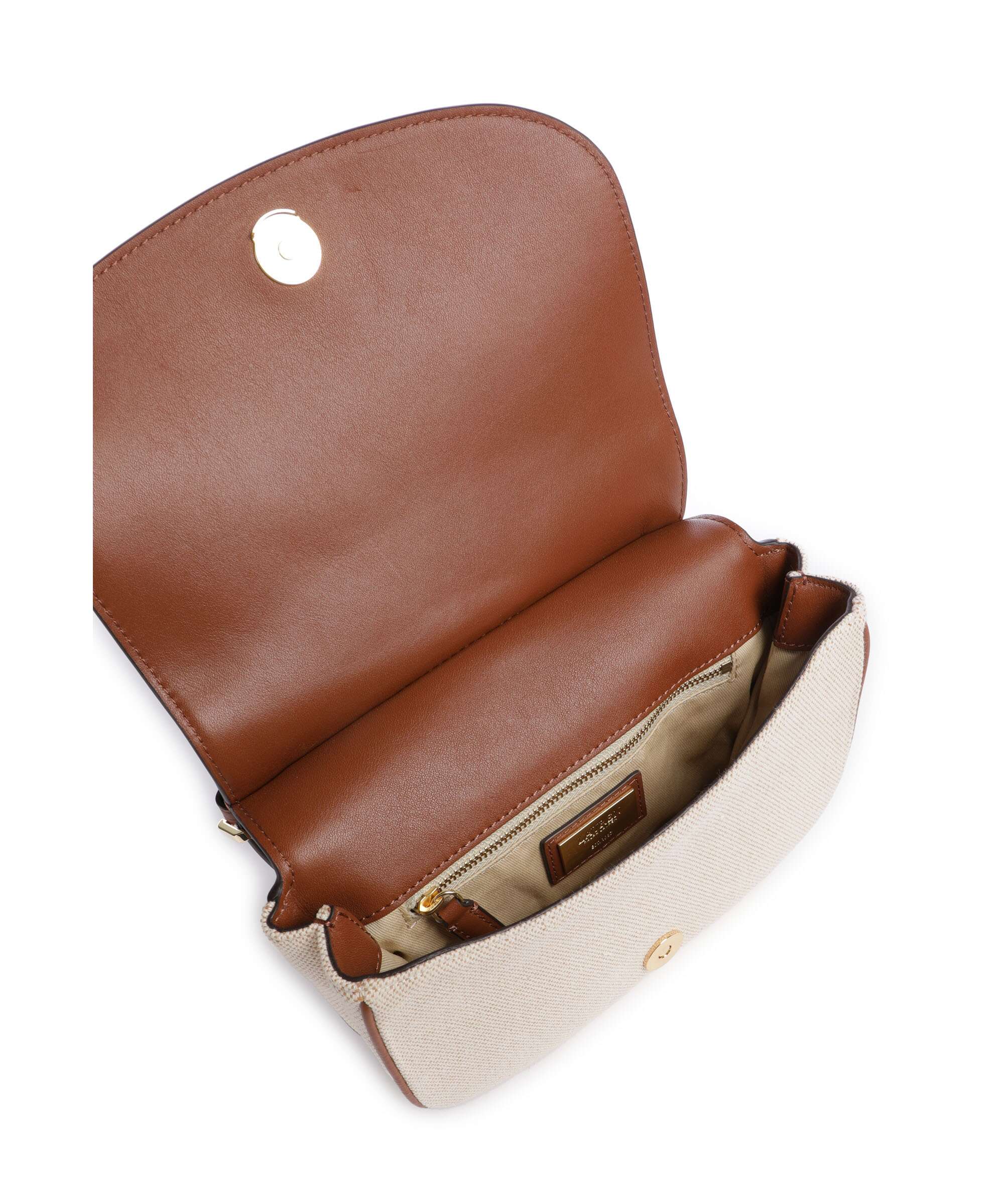 Lauren Ralph Lauren Marcy Medium Crossbody bag natural/buff canvas/lauren tan