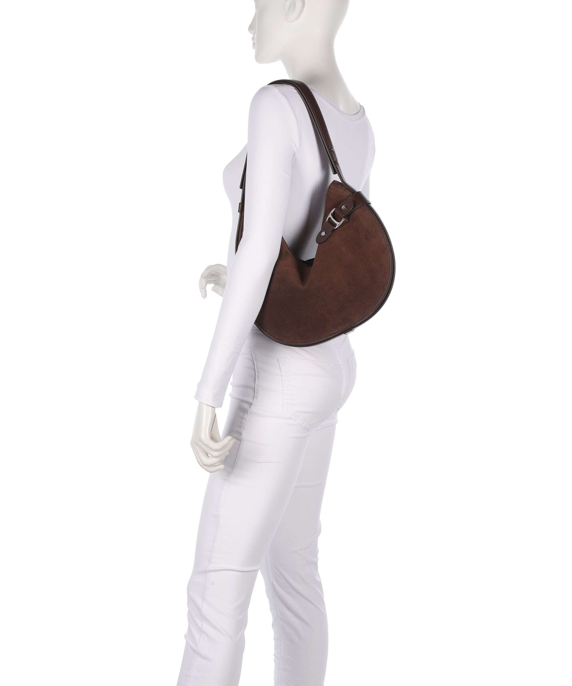 Lauren Ralph Lauren Tasha Large Hobo bag dark hickory