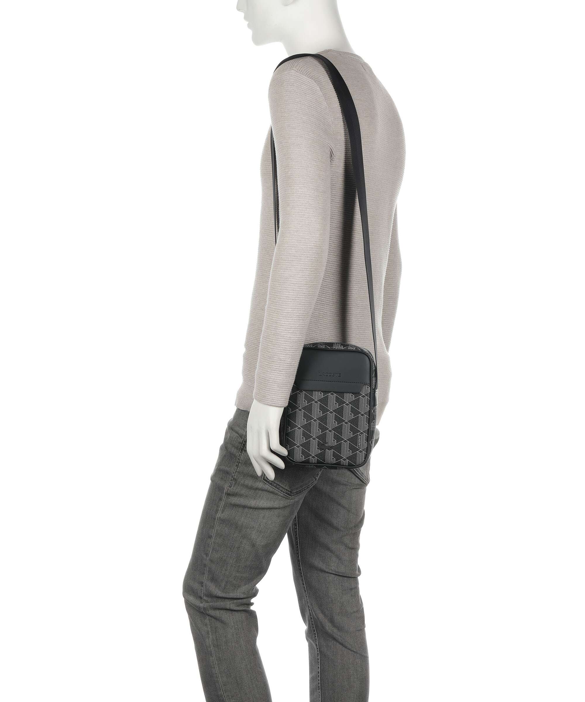Lacoste The Blend Crossbody bag monogram noir/gris