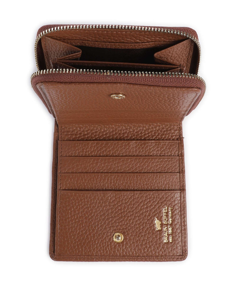 Braun Büffel Asti S Wallet saddle brown