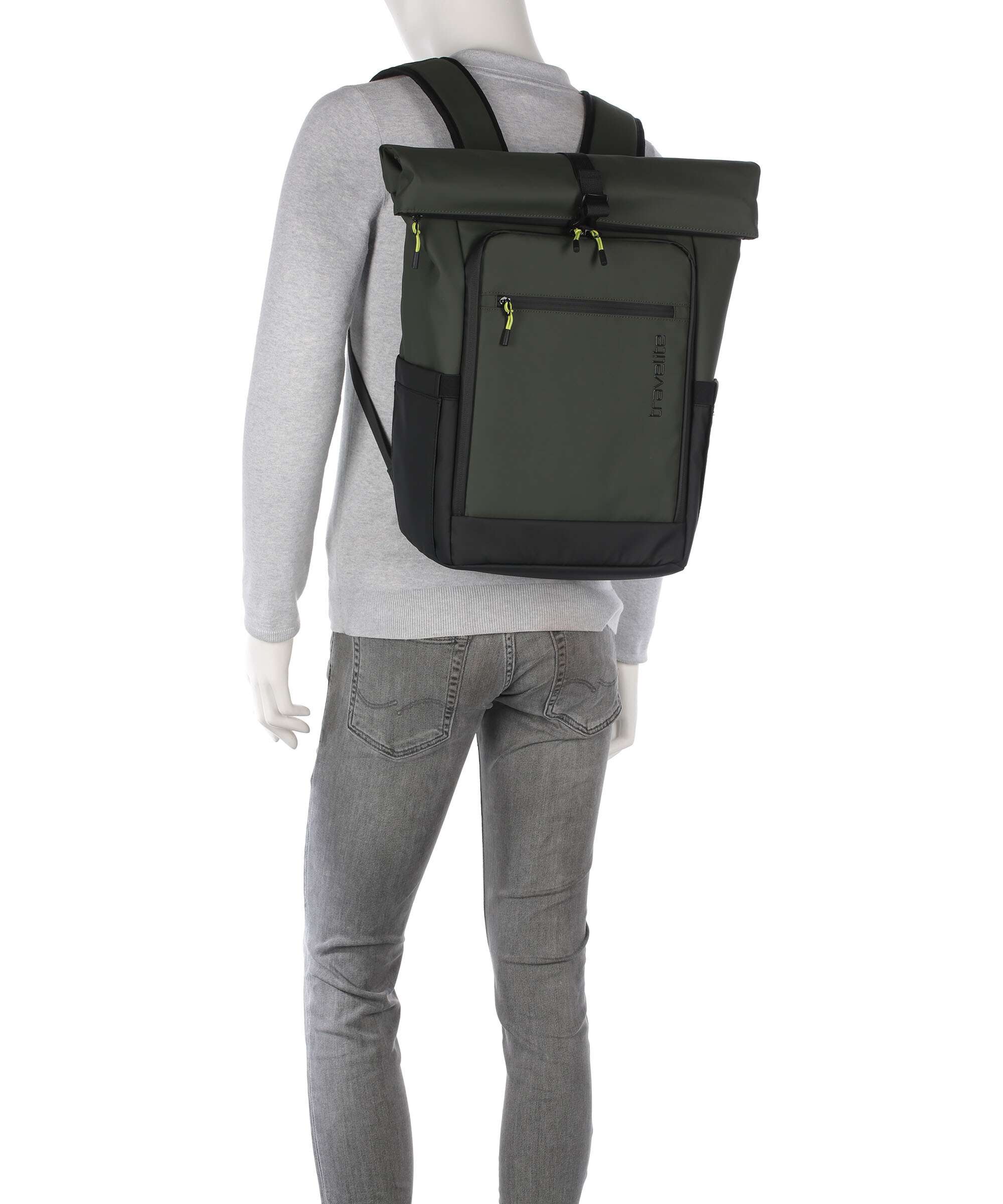 Travelite Briize M Rolltop backpack khaki